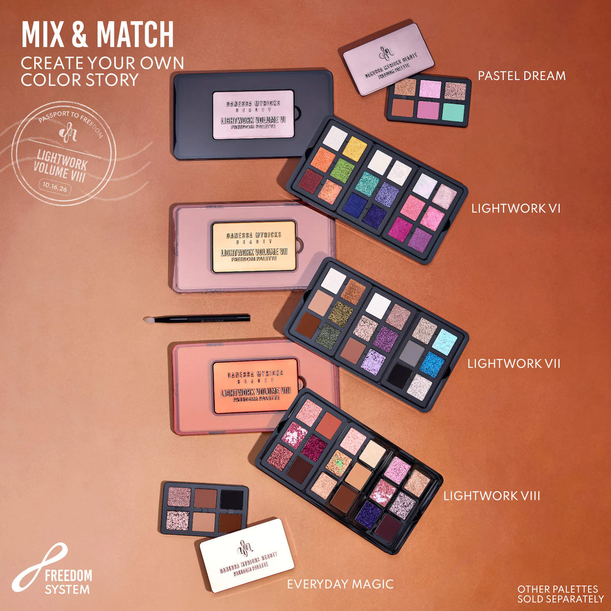 *PREORDEN: LIGHTWORK VIII Freedom Makeup Palette: Magnetic, Customizable, Stackable Palette for Eyes & Face - Danessa Myricks Beauty / Paleta multiuso para rostro completo