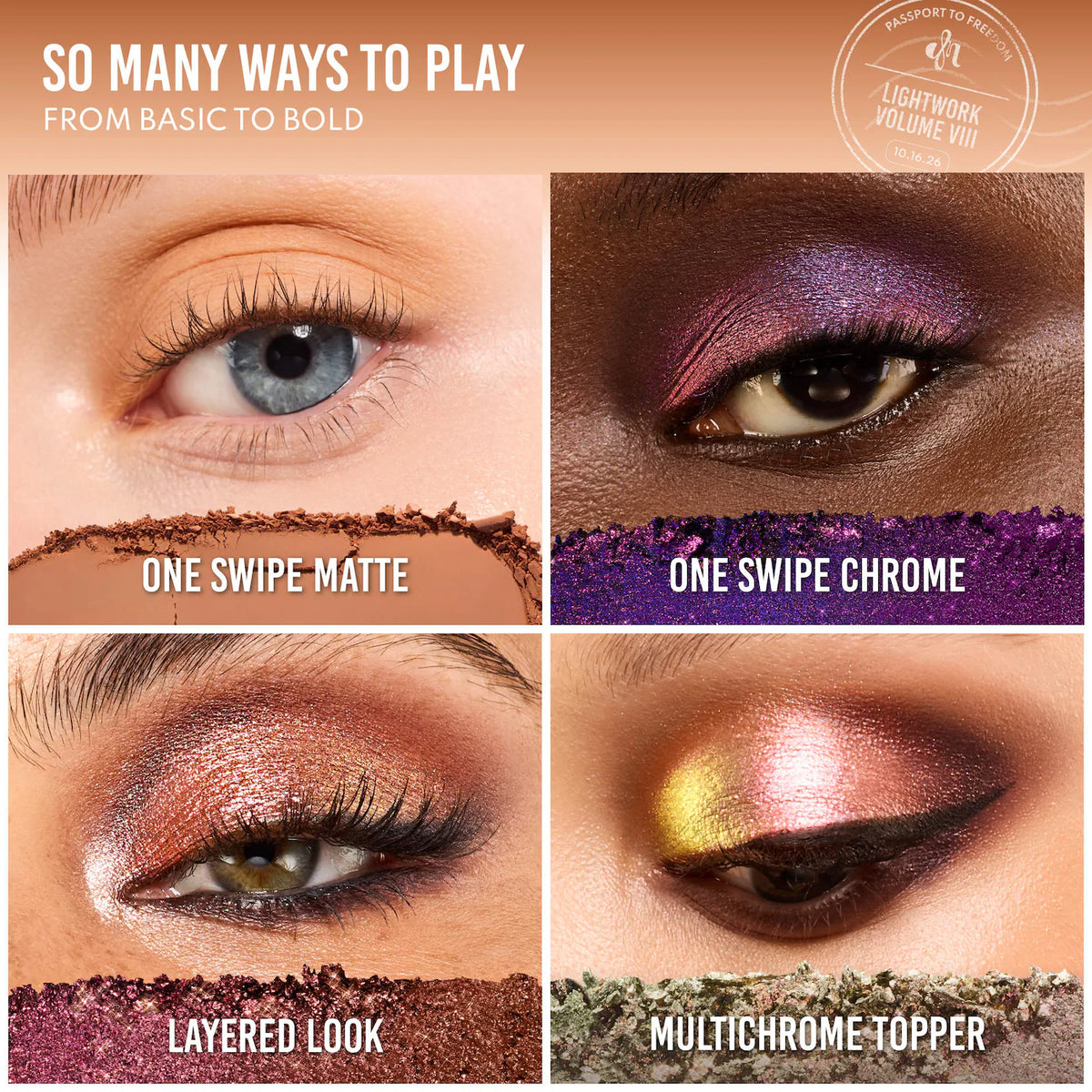 *PREORDEN: LIGHTWORK VIII Freedom Makeup Palette: Magnetic, Customizable, Stackable Palette for Eyes & Face - Danessa Myricks Beauty / Paleta multiuso para rostro completo