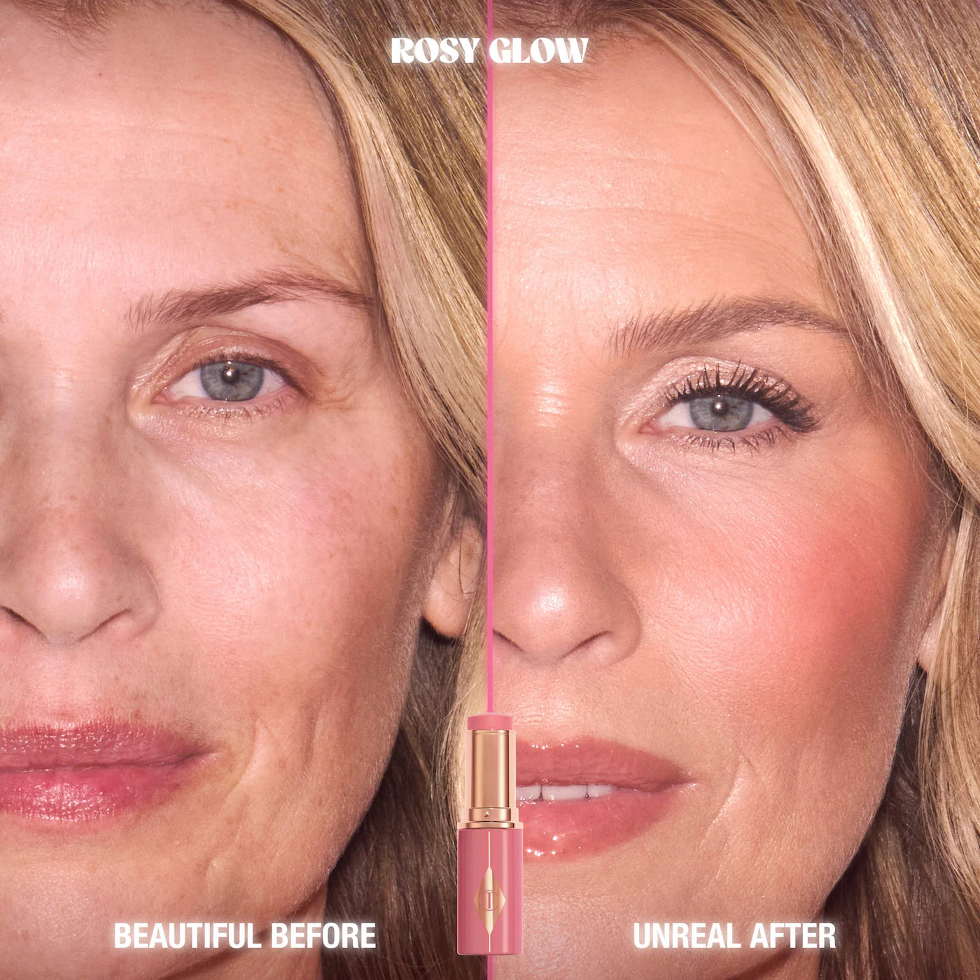 *PREORDEN: MINI Unreal Lip + Cheek Glow Blush Stick with Hyaluronic Acid - Charlotte Tilbury / Rubor en Barra para Labios y Mejillas