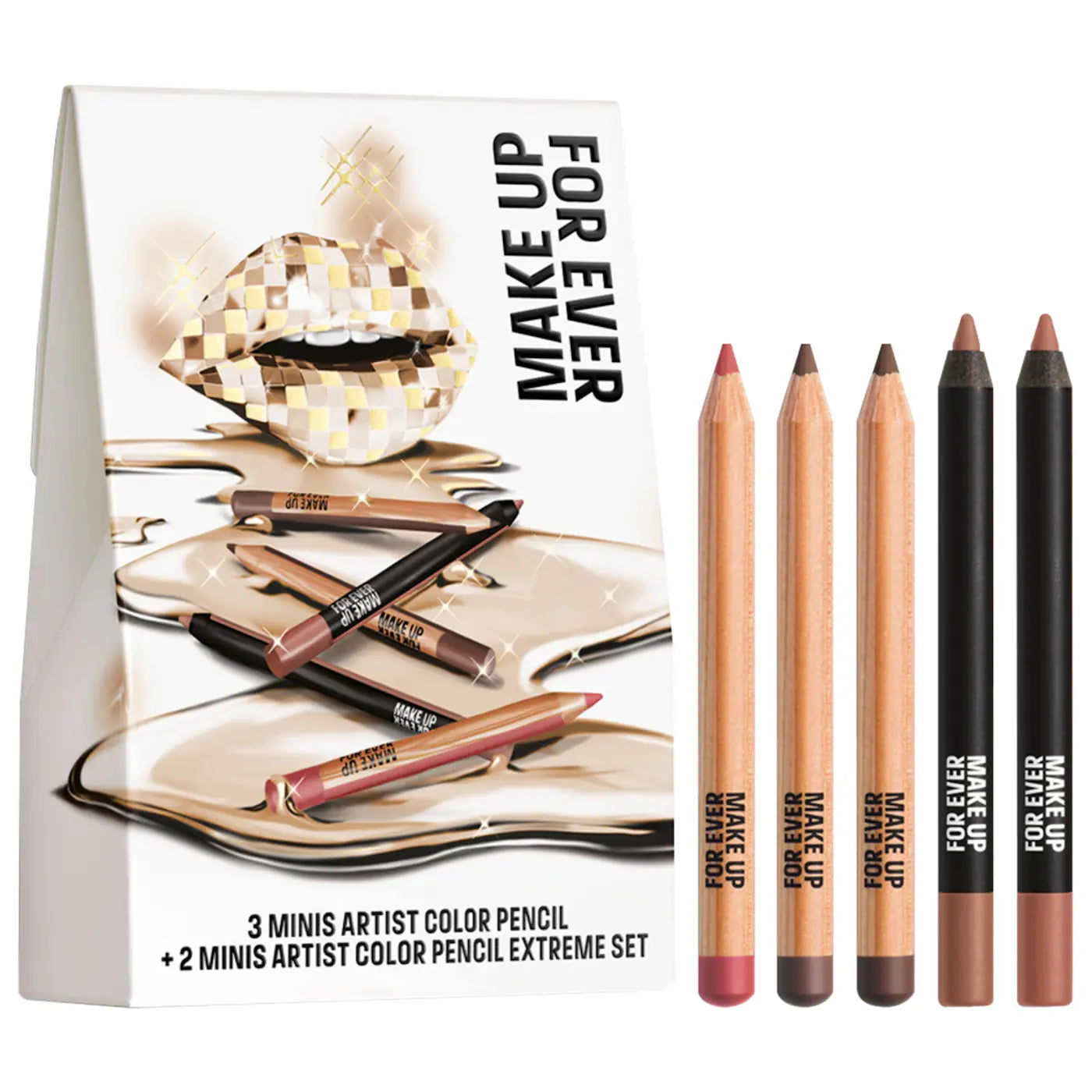 *PREORDEN: Mini Artist Color Pencil Original & Extreme Long-lasting Lip Liner Set - MAKE UP FOR EVER / Set de labios
