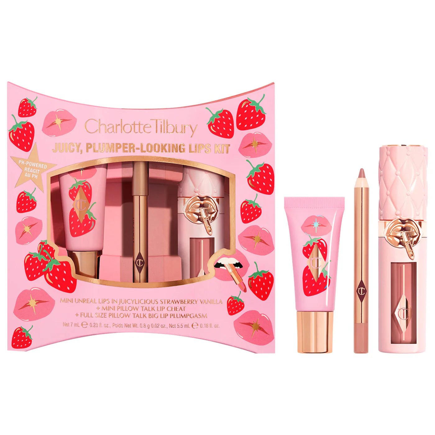*PREORDEN: Juicy, Plumper-Looking Lips Kit - Charlotte Tilbury / Set mini para labios
