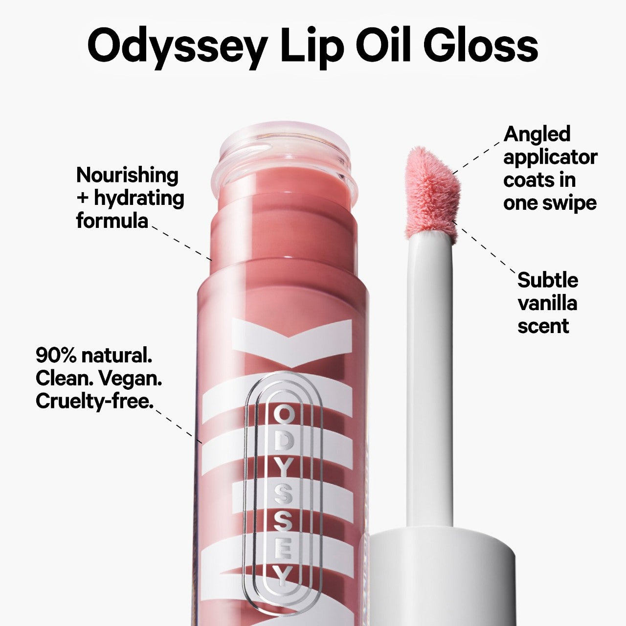 *PREORDEN: Odyssey Hydrating Non-Sticky Lip Oil Gloss - Milk Makeup / Brillo de labios con color