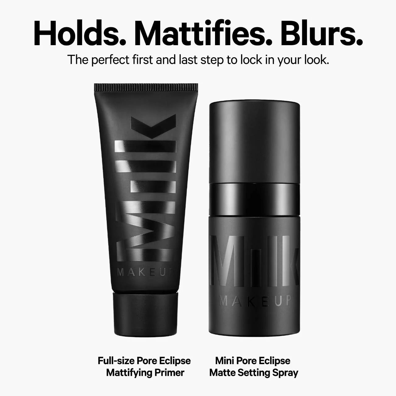 Pore Eclipse Mattifying Primer + Setting Spray Makeup Set - Milk Makeup / Set 2 pzs matificantes