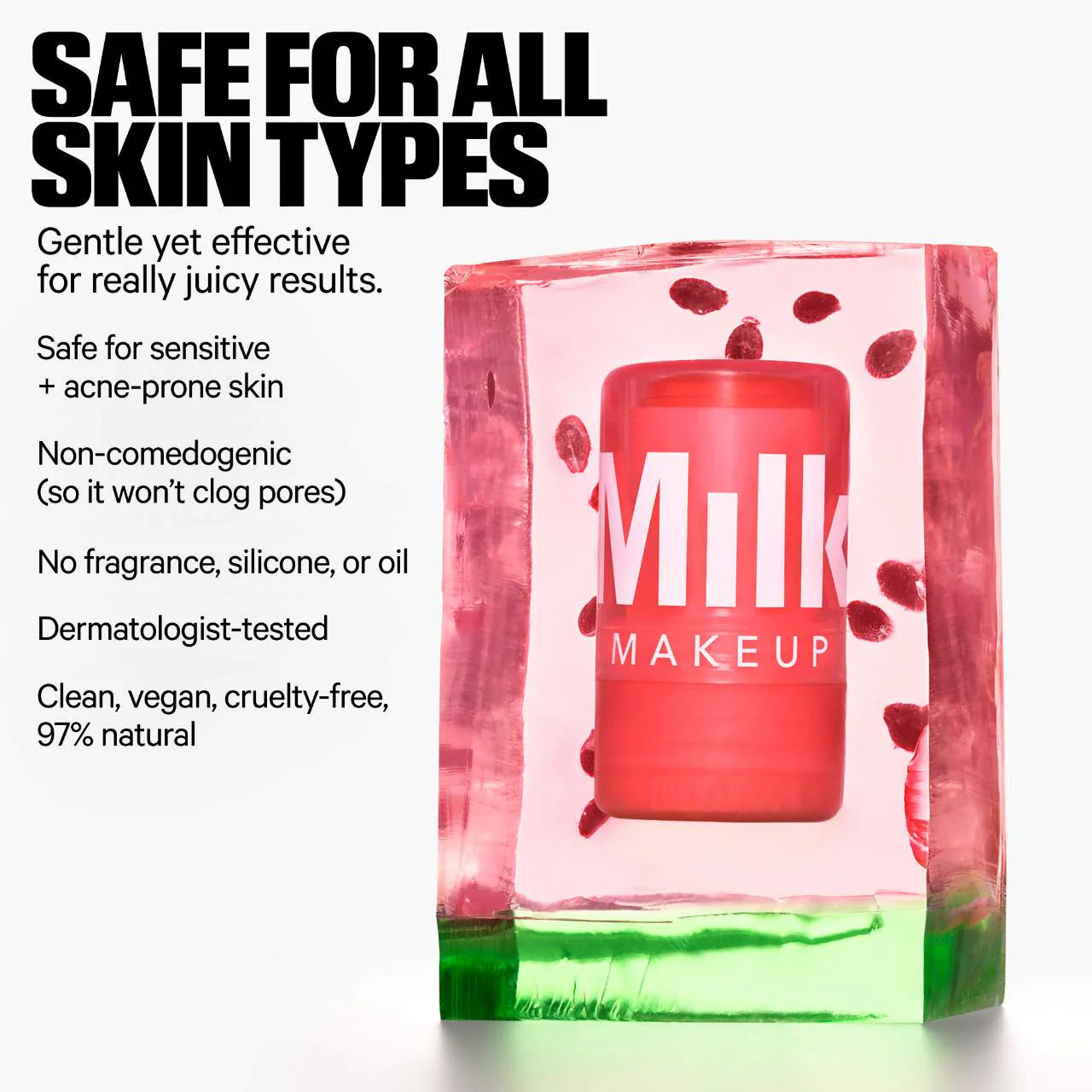 Watermelon Jelly Glow Brightening Serum Stick with Peptides - Milk Makeup / Suero hidratante iluminador