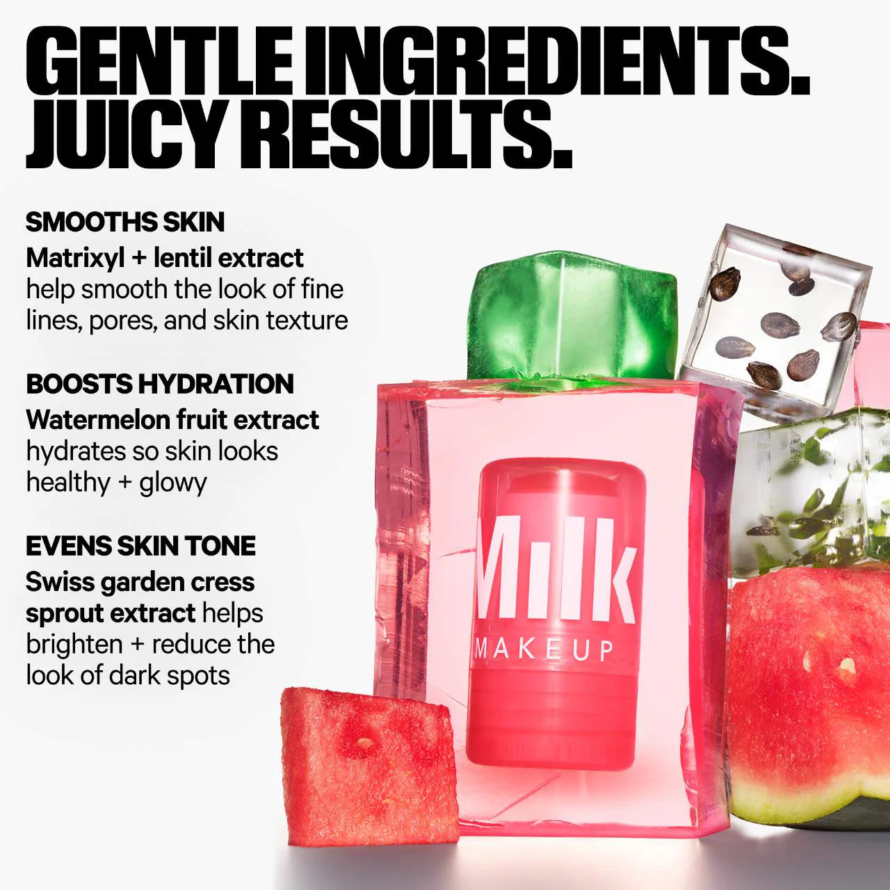 Watermelon Jelly Glow Brightening Serum Stick with Peptides - Milk Makeup / Suero hidratante iluminador