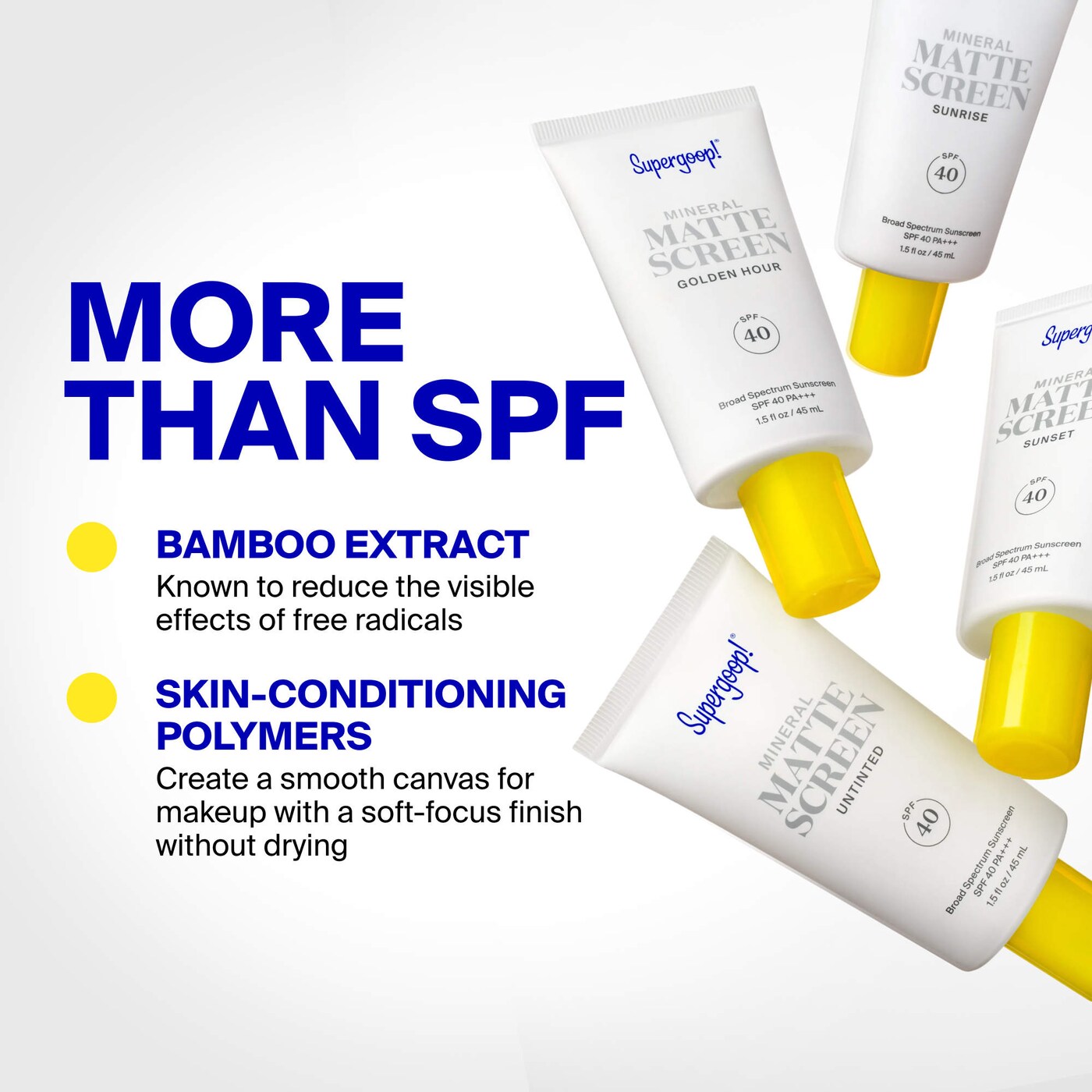 *PREORDEN: 100% Mineral Mattescreen Sunscreen SPF 40 - Supergoop! / Protector solar mate SPF 40