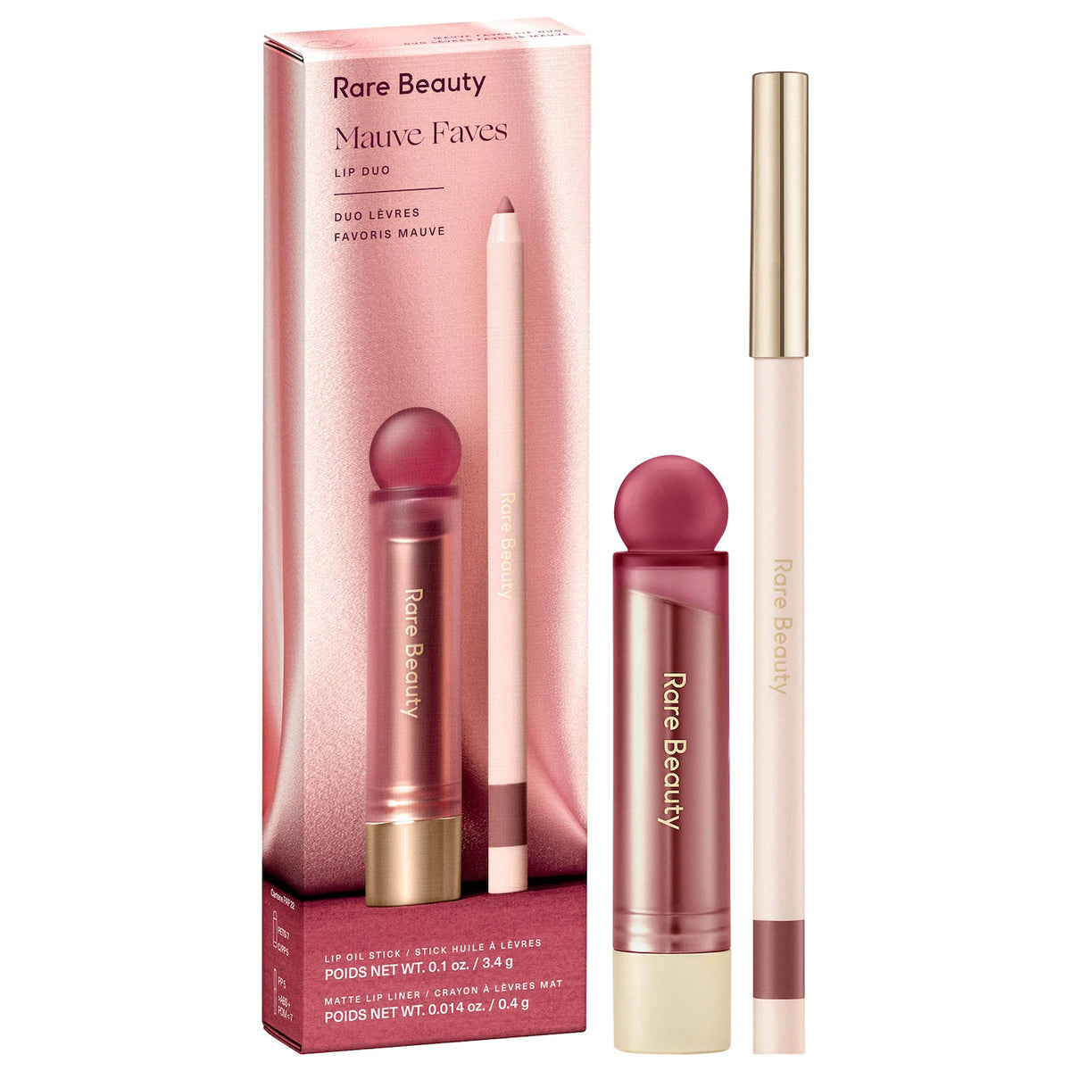*PREORDEN: Mauve Faves Lip Duo Makeup Gift Set - Rare Beauty by Selena Gomez / Set para labios