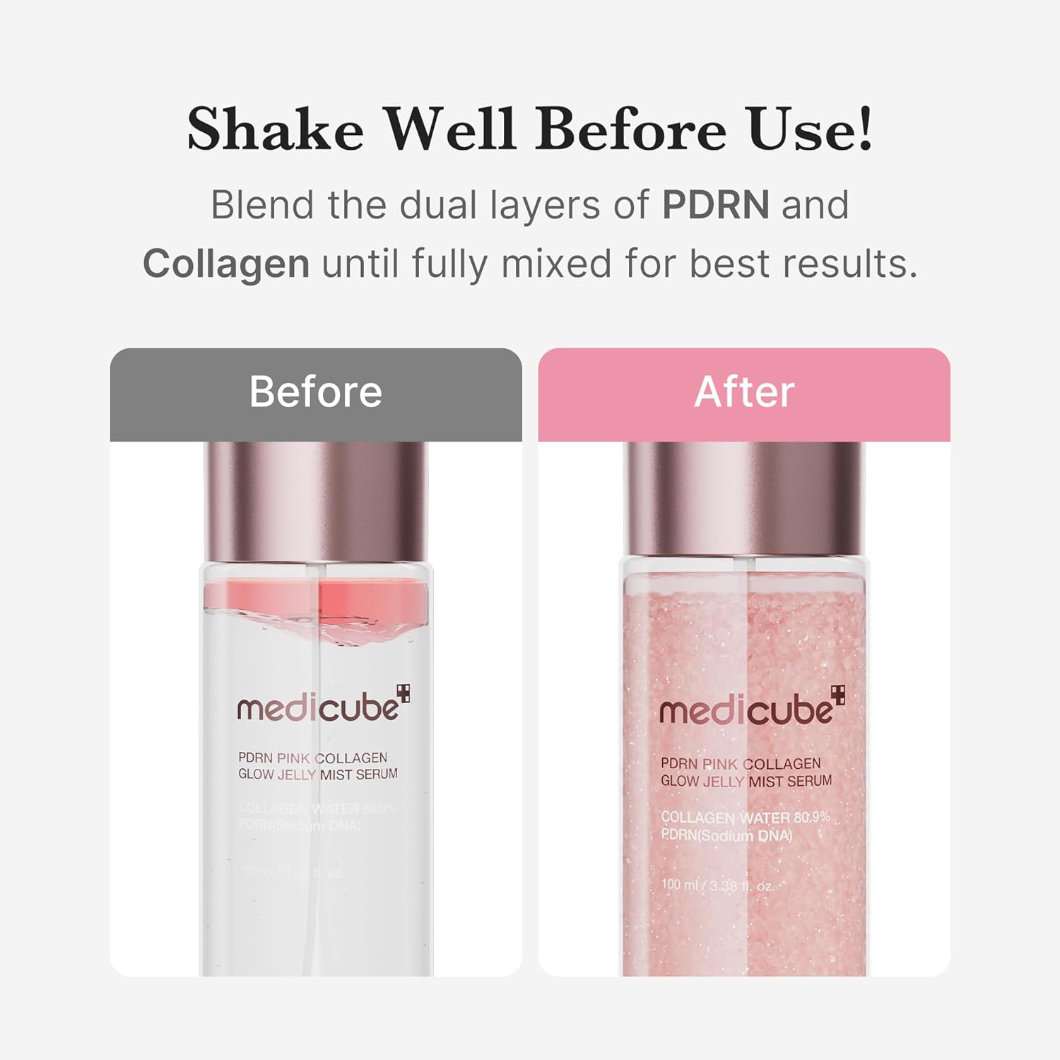 PDRN Pink Collagen Glow Jelly Mist Serum - Medicube / Suero de PDRN