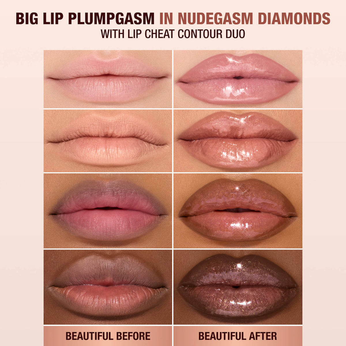 *PREORDEN: Mini Big Lip Plumpgasm Plumping Lip Gloss Trio Makeup Gift Set - Charlotte Tilbury / Set de brillos labiales