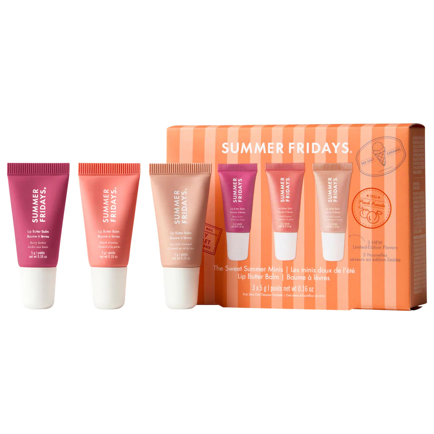 *PREORDEN: The Sweet Summer Minis Lip Butter Balm Trio Set / Set de mini balsamos labiales