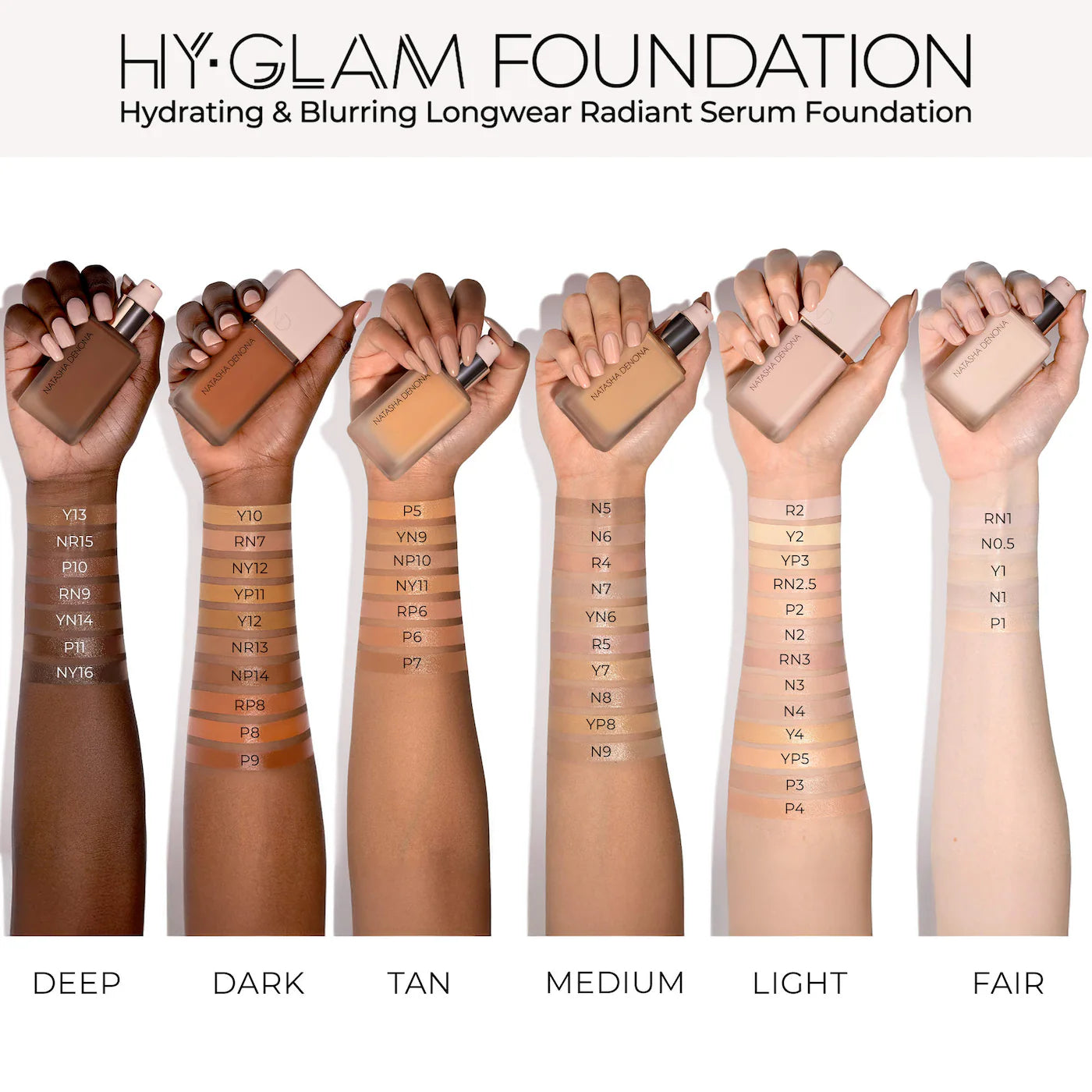 *PREORDEN: Hy-Glam Foundation Hydrating & Blurring Luminous Longwear Serum Foundation - Natasha Denona / Base hidratante
