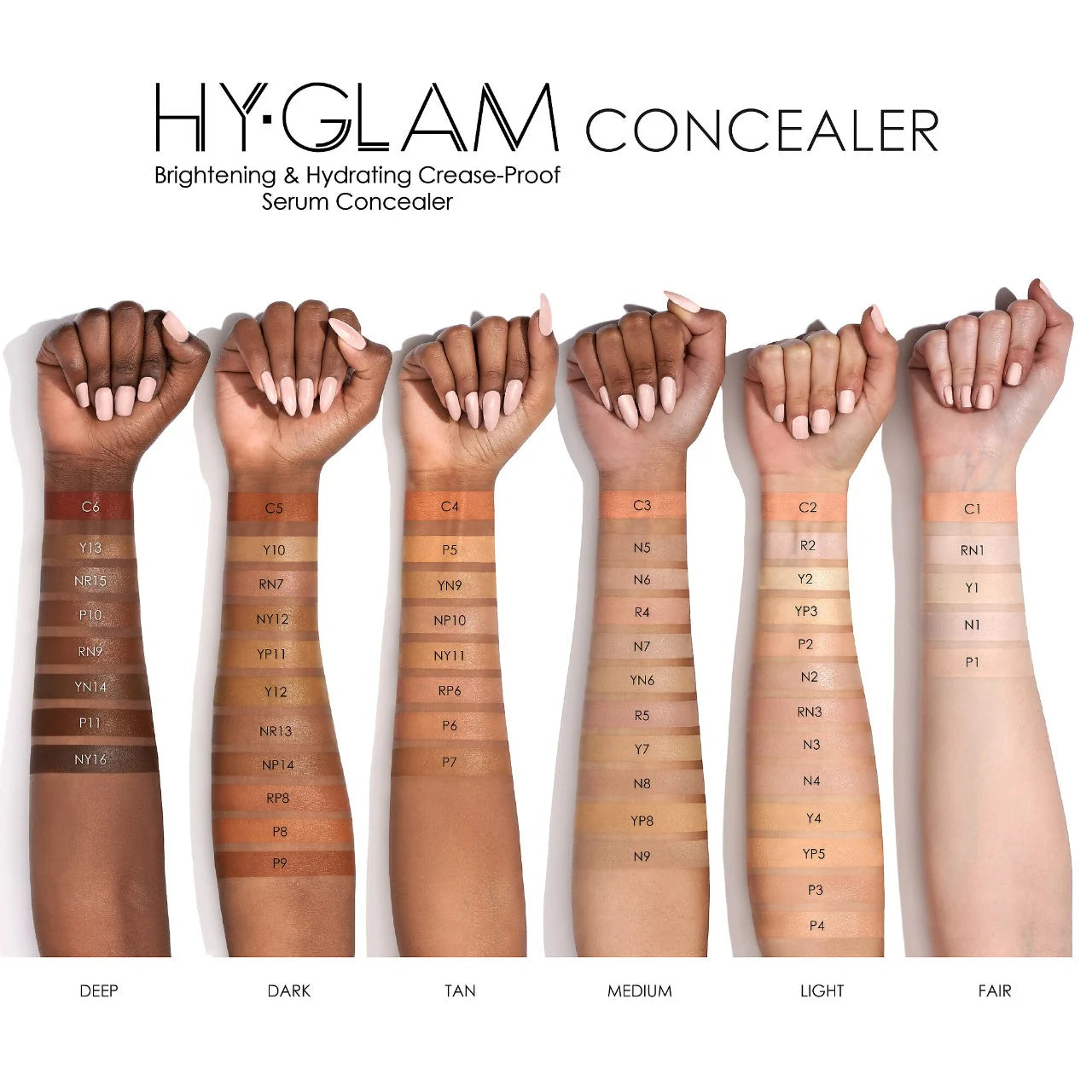 Hy-Glam Brightening & Hydrating Medium to Full Coverage Crease Proof Serum Concealer - Natasha Denona /