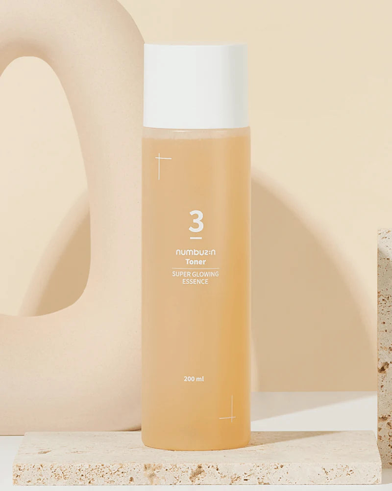 No. 3 Super Glowing Essence Toner - numbuzin / Tónico iluminador e hidratante