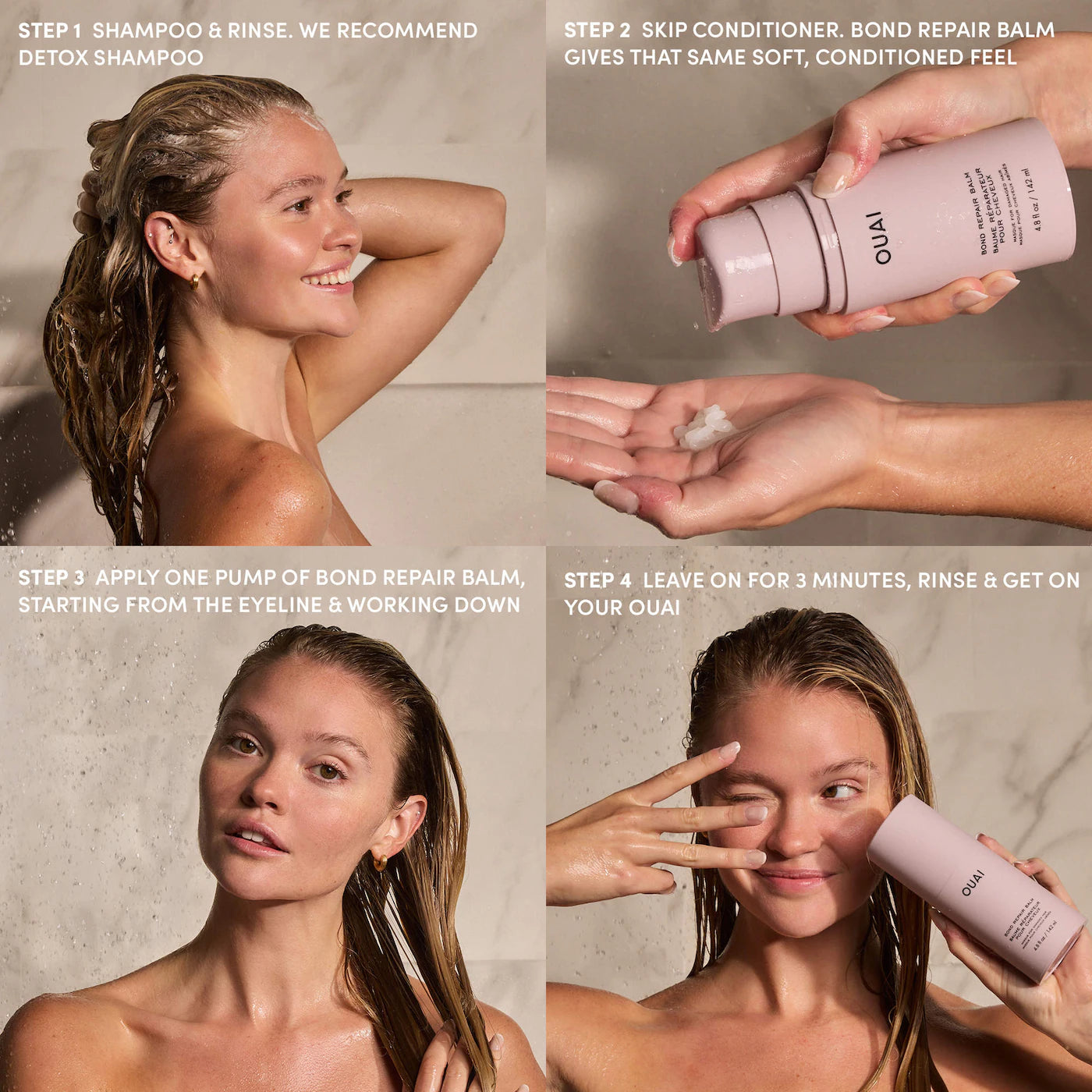 *PREORDEN: Bond Repair Balm Hair Mask for Damaged Hair - OUAI / Mascarilla reparadora para cabello dañado