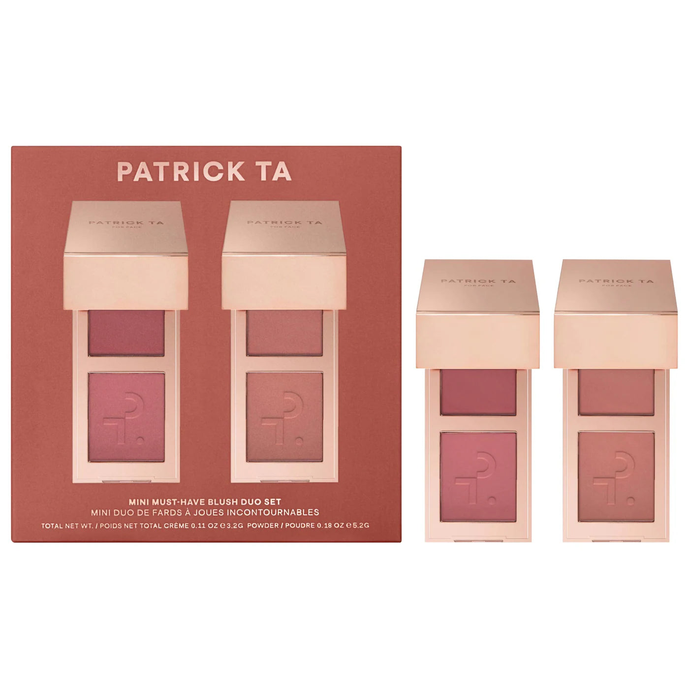Mini Must-Have Major Headlines Double-Take Crème & Powder Blush Duo Set - Patrick Ta / Set de mini blush