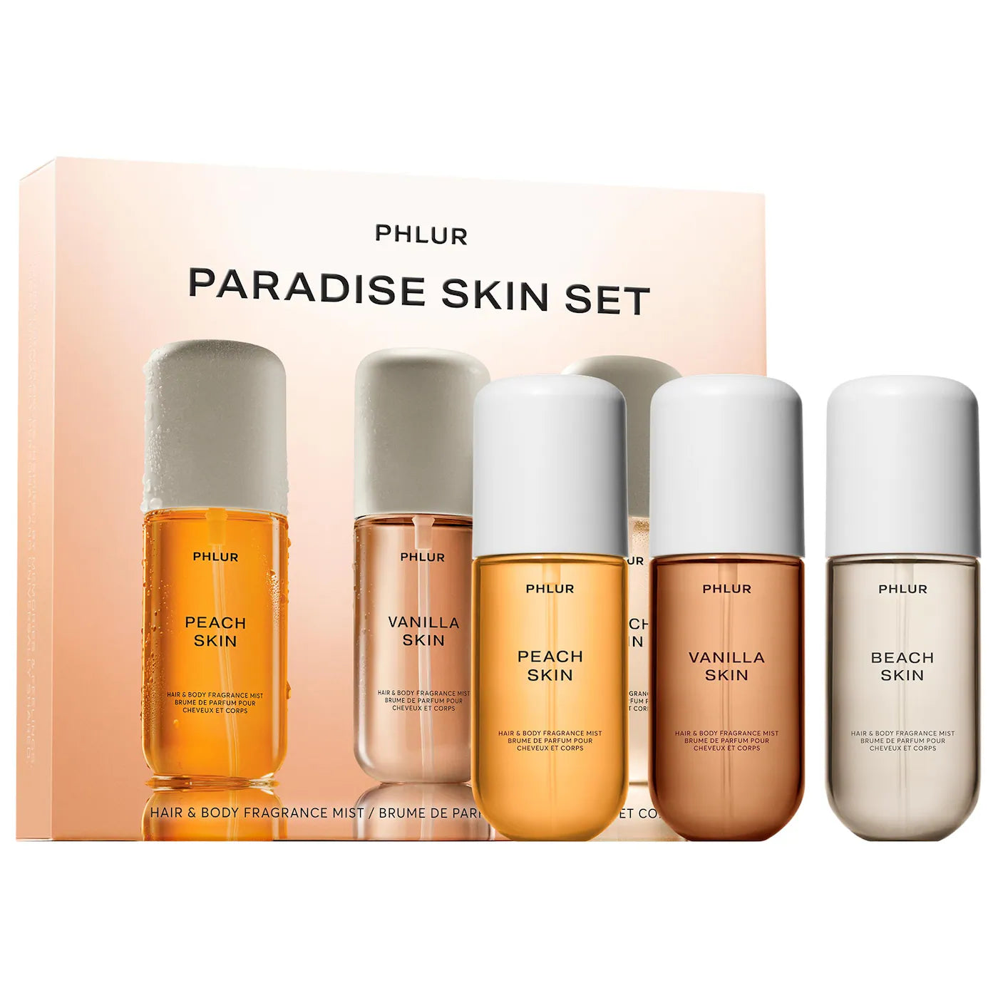*PREORDEN: Paradise Skin Hair and Body Fragrance Mist Set - PHLUR / Set 3 pzas fragancia Floral para el cabello y cuerpo