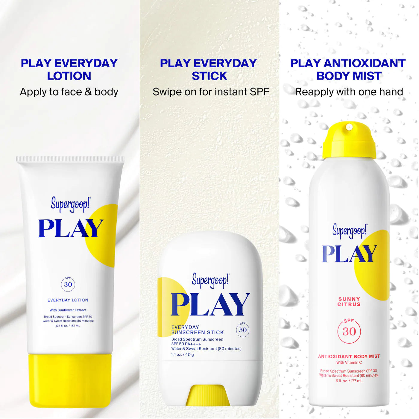 *PREORDEN: PLAY Antioxidant Body Sunscreen Mist SPF 50 - Supergoop! / Protector solar corporal en spray
