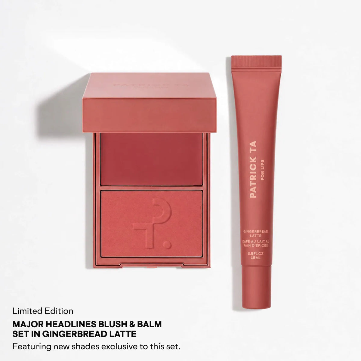 *PREORDEN: Major Headlines Double-Take Crème & Powder Blush Duo & Lip Balm Makeup Gift Set - PATRICK TA /