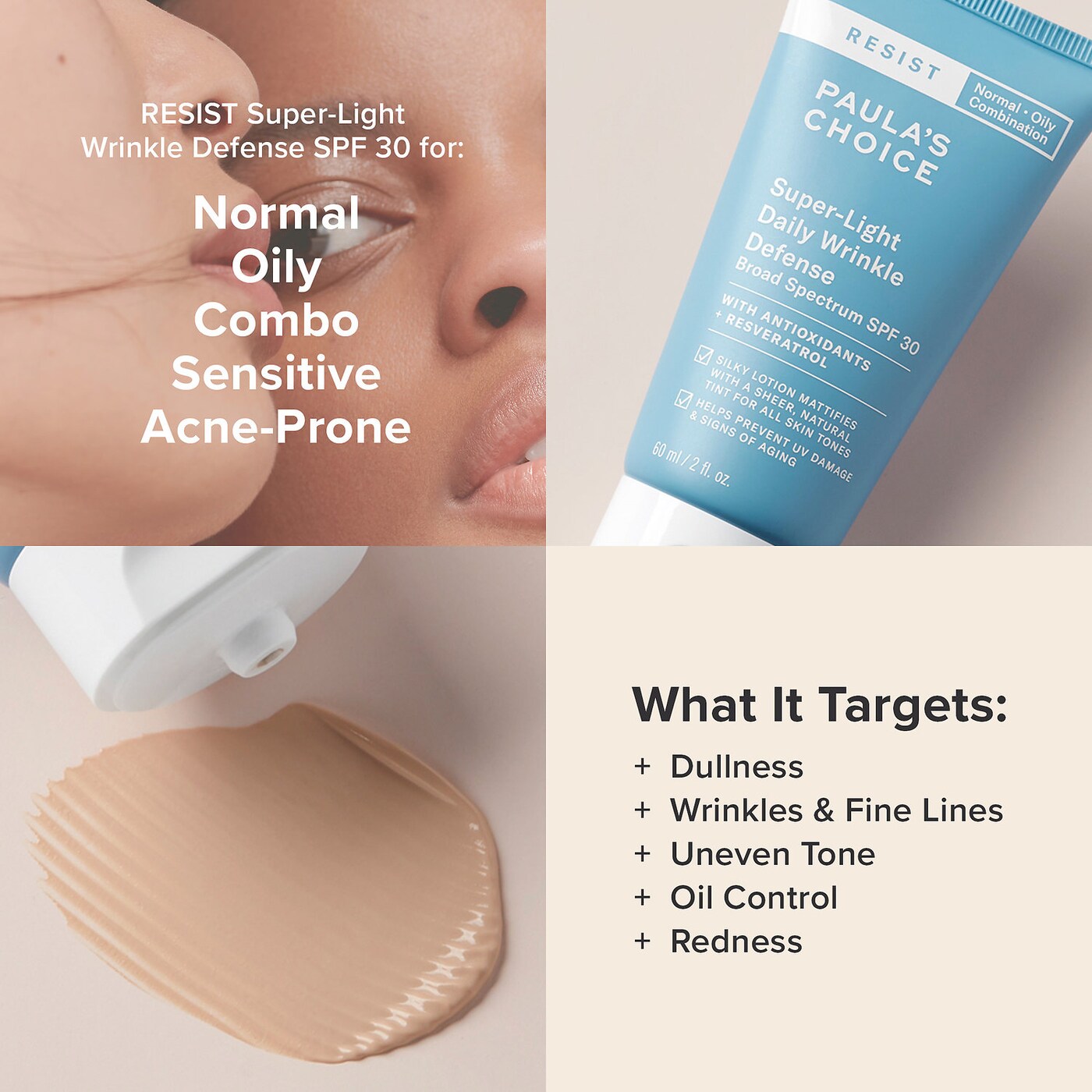 RESIST Super-Light Daily Wrinkle Defense Face Sunscreen SPF 30 - Paula’s Choice / Protector solar ligero