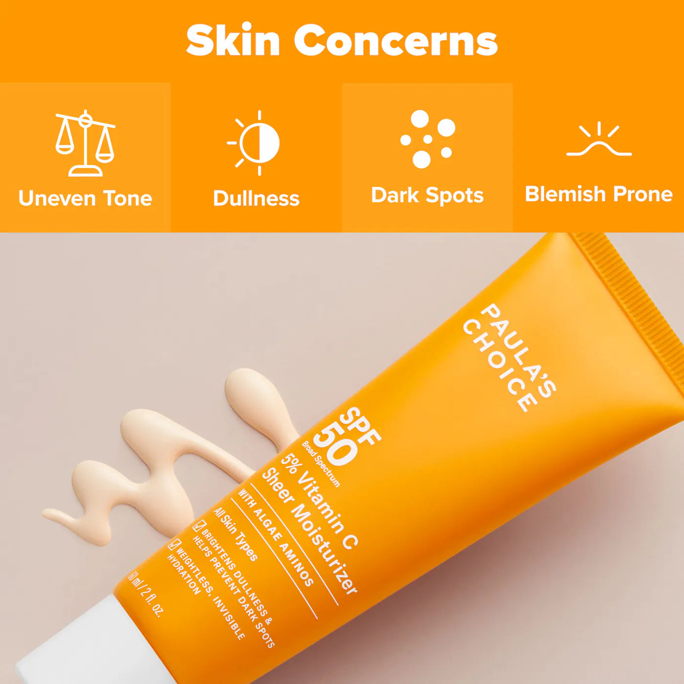 *PREORDEN: 5% Vitamin C Sheer Facial Moisturizer SPF 50 - Paula’s Choice / Protector solar hidratante e iluminador