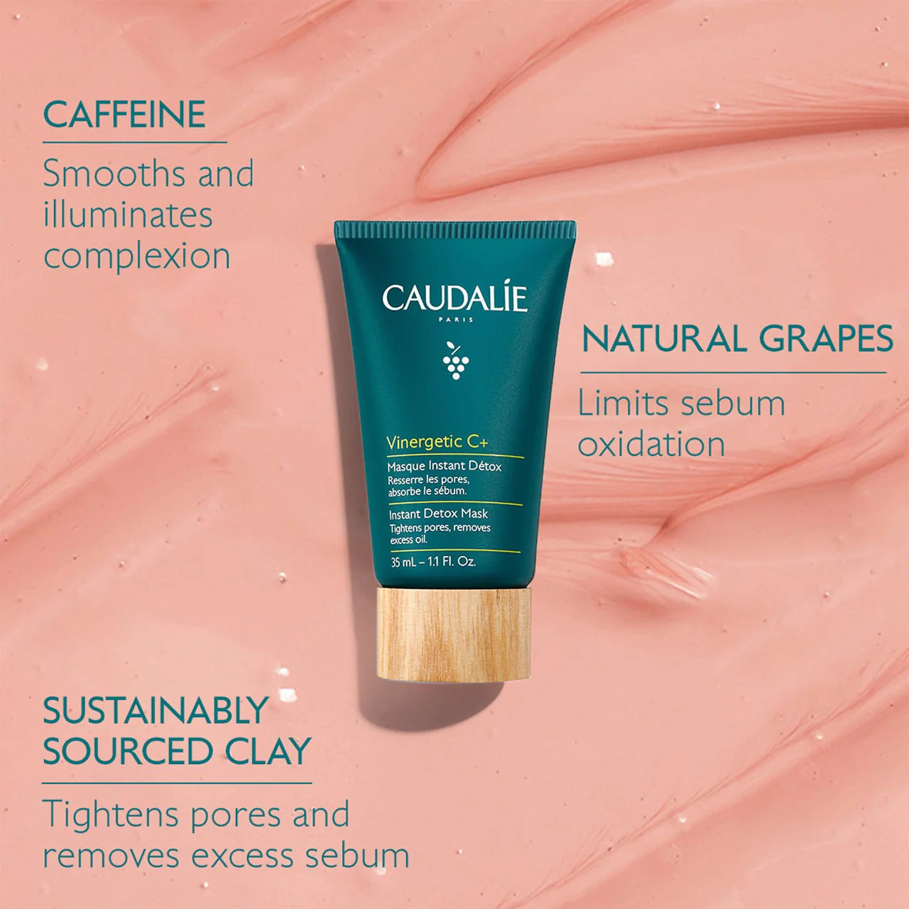 *PREORDEN: Pore Minimizing Instant Detox Mask - Caudalie / Mascarilla de arcilla para poros