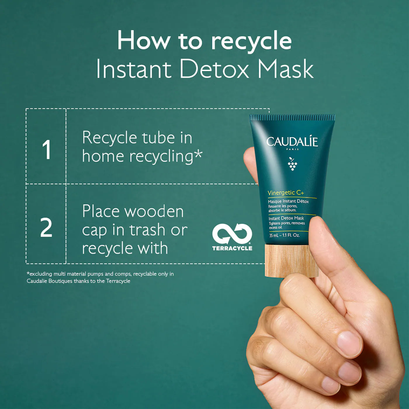 *PREORDEN: Pore Minimizing Instant Detox Mask - Caudalie / Mascarilla de arcilla para poros
