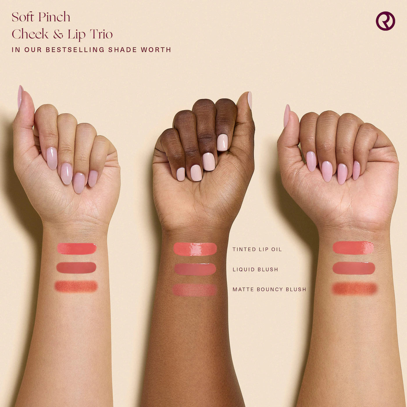 *PREORDEN: Soft Pinch Cheek & Lip Trio Makeup Gift Set - Rare Beauty by Selena Gomez / Set 3 pzas mini rubor + labios