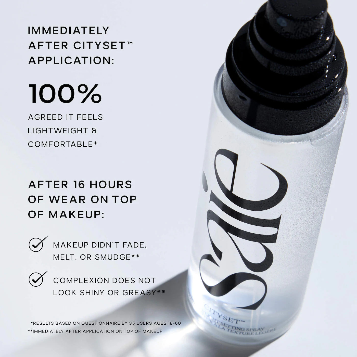 *PREORDEN: CitySet™ Ultra-Fine Mist Setting Spray with 16 Hour Wear - Saie / Fijador de maquillaje