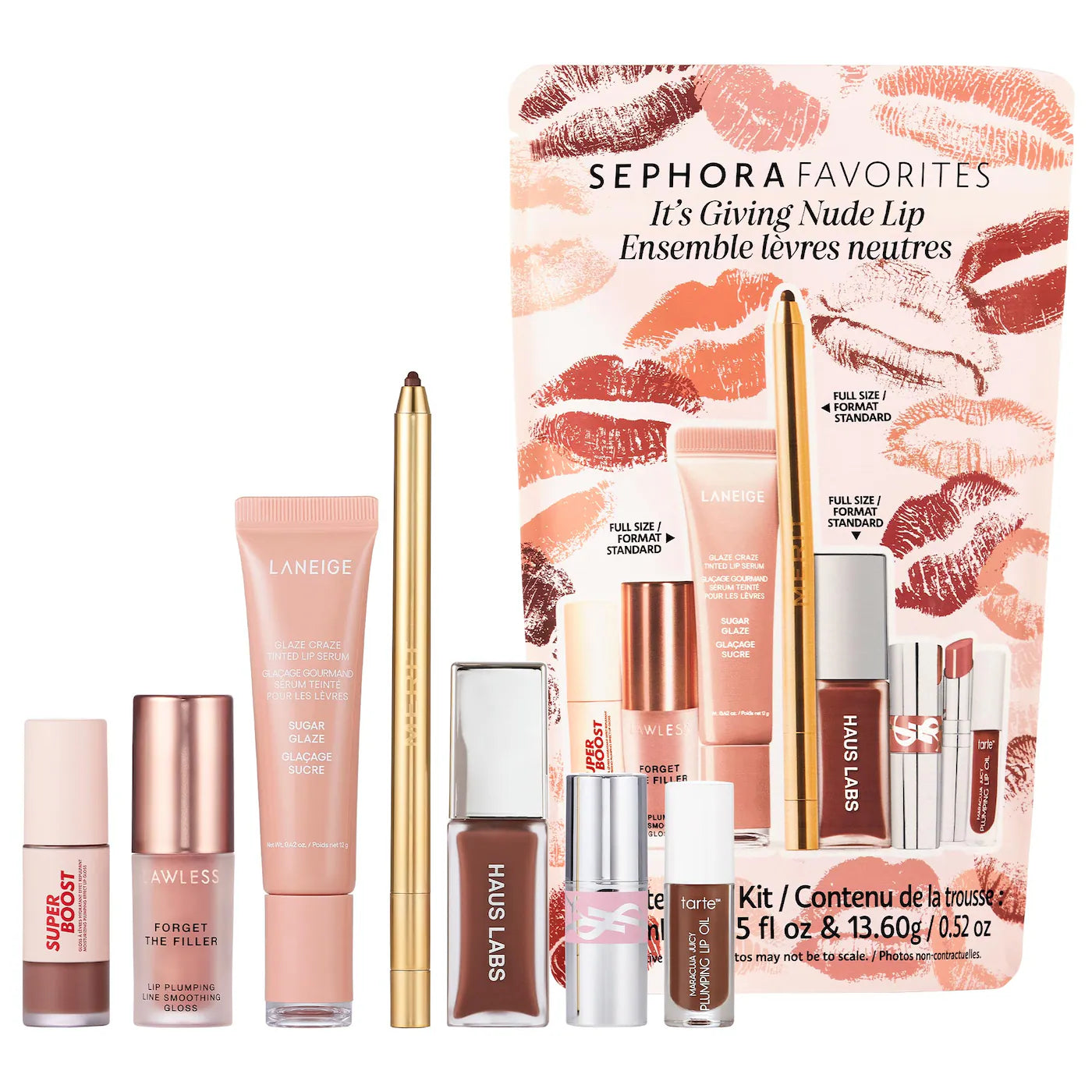It's Giving Nude Lip Makeup Value Set - Sephora Favorites / Set Ed. Limitada 7 pz para labios