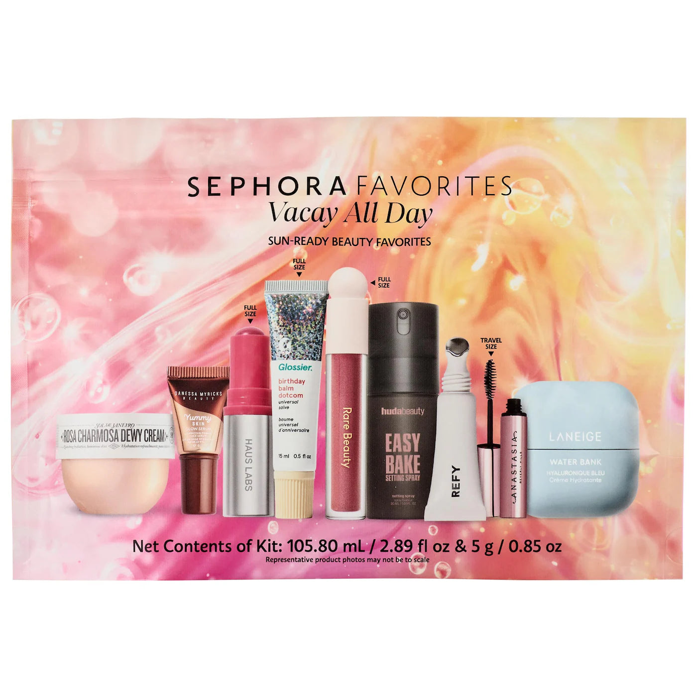 *PREORDEN: Vacay All Day Makeup and Skincare Value Set - Sephora Favorites / Set 9 pzas esenciales de verano Edición Limitada