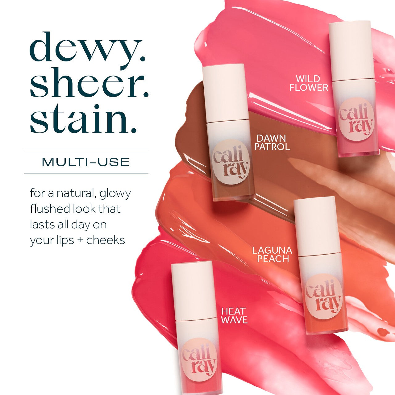 *PREORDEN: Socal Superbloom Lip + Cheek Tint Soft Stain Blush - caliray / Tinta para labios hidratante