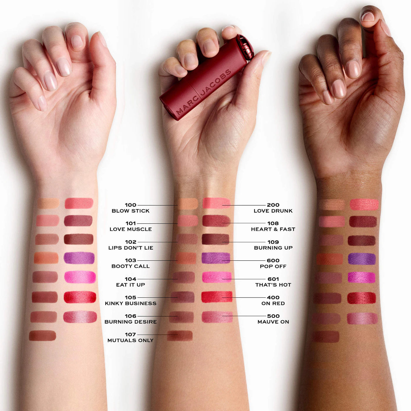 *PREORDEN: Heart On Long-Lasting Soft Shine Lipstick - Marc Jacobs Beauty / Labial de larga duraciòn