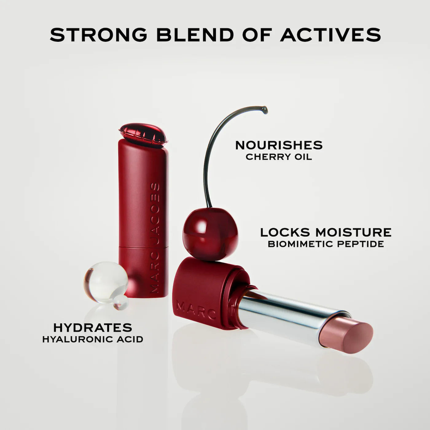 *PREORDEN: Heart On Long-Lasting Soft Shine Lipstick - Marc Jacobs Beauty / Labial de larga duraciòn