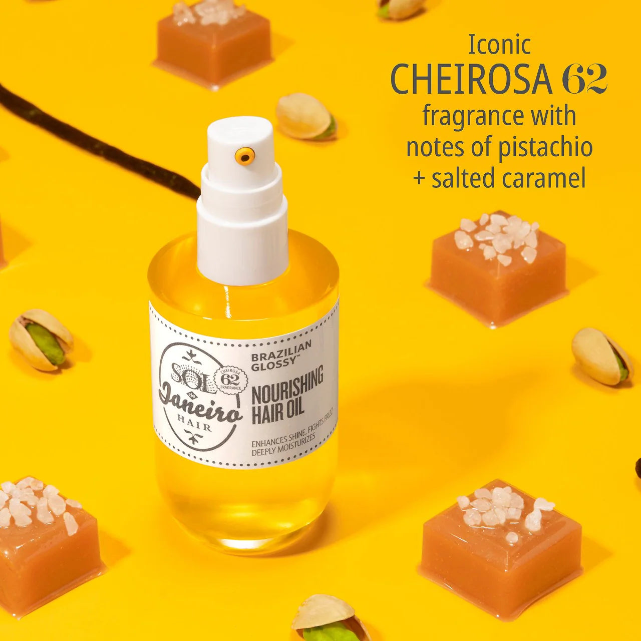 *PREORDEN: Brazilian Glossy™ Nourishing Anti-Frizz Hair Oil 60mL - Sol de Janeiro / Aceite nutritivo para el cabello