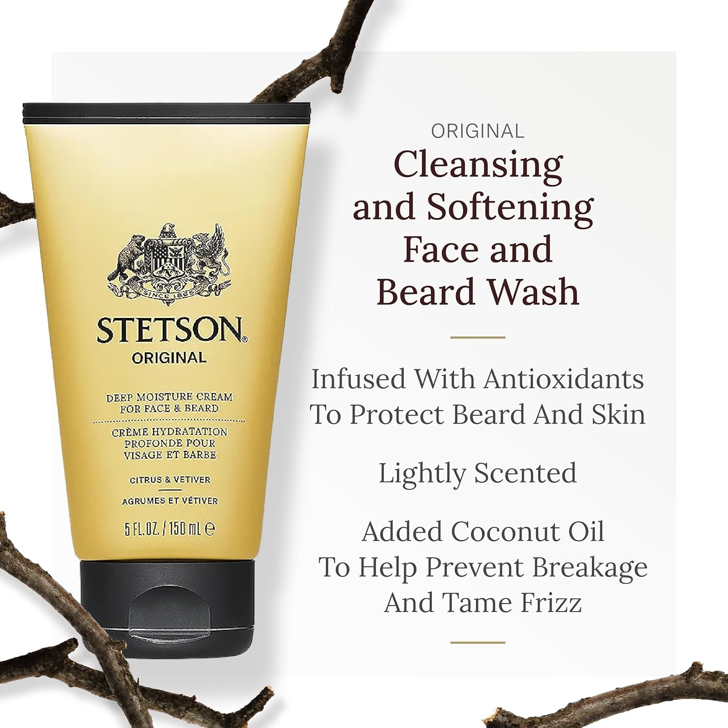 Deep Clean Face & Beard Wash 150mL - Stetson Original / Limpiador facial y de barba