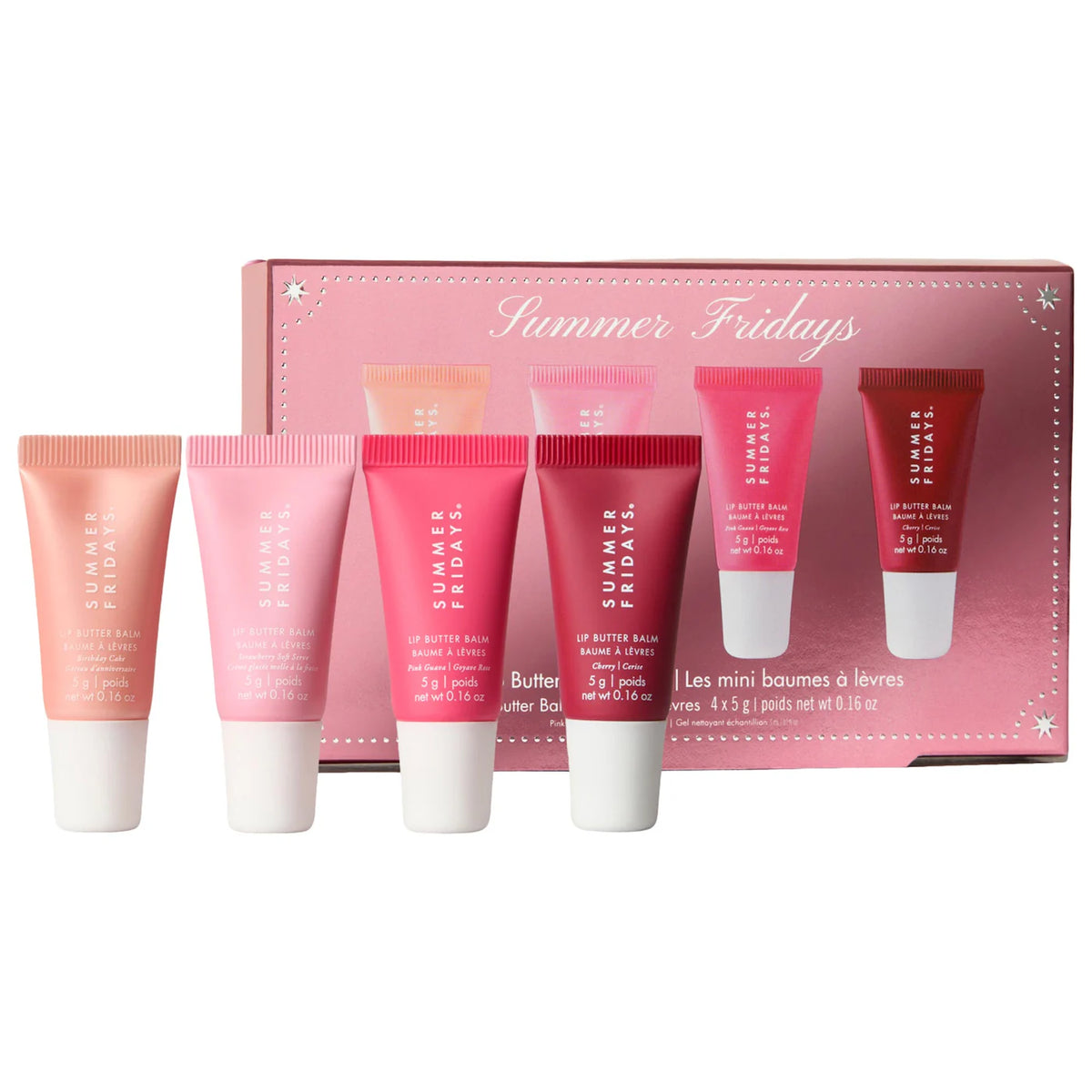 *PREORDEN: The Lip Butter Balm Minis - Pink Set - Summer Fridays / Set 4 mini lip hidratantes *Ed. Limitada