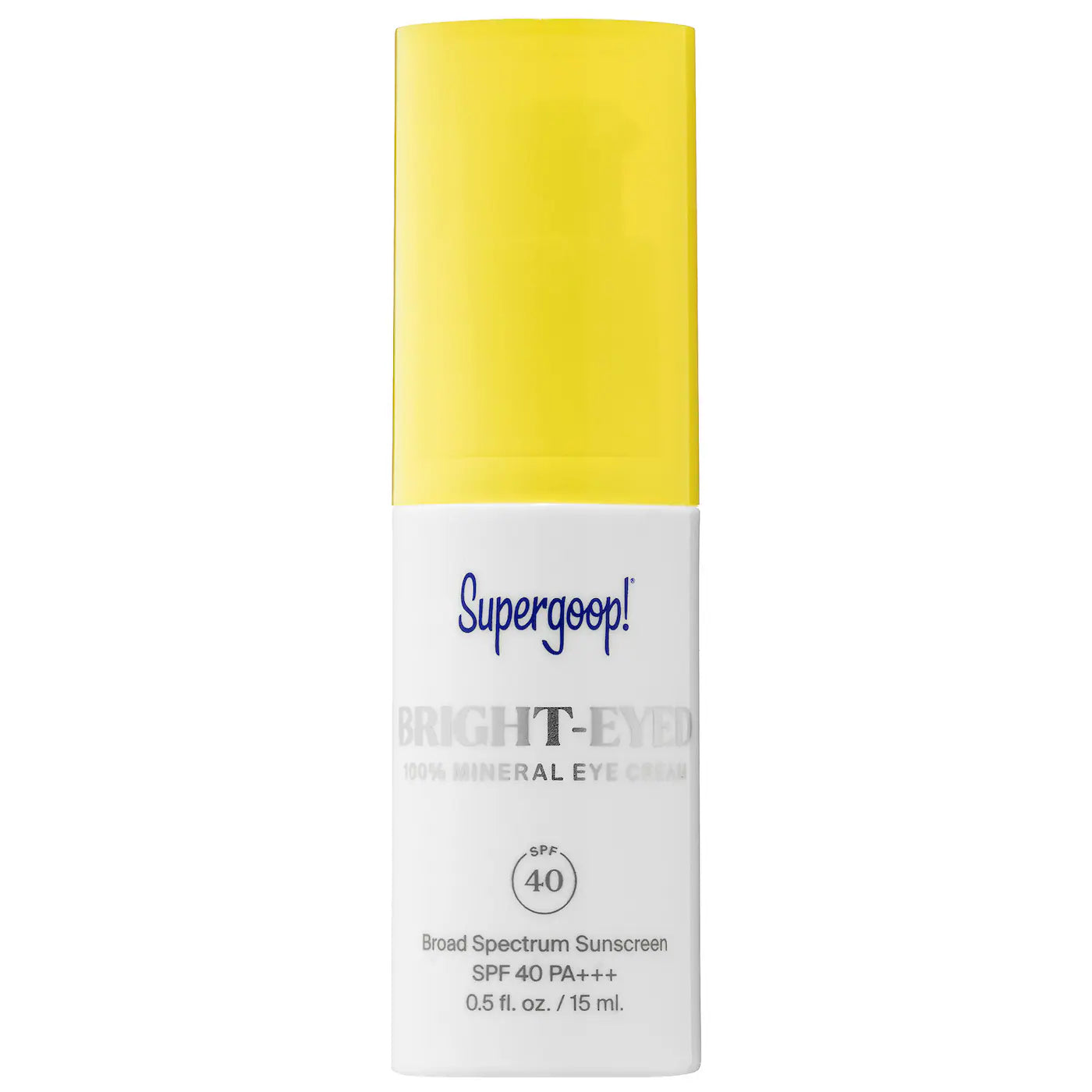 *PREORDEN: 100% Mineral Bright-Eyed Eye Cream SPF 40 - Supergoop! / Crema de dia para contorno de ojos