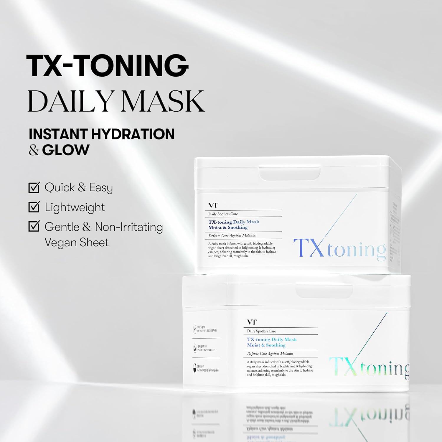 *PREORDEN: TX Toning Daily Mask (30 pz) / VT COSMETICS – Mascarilla facial coreana para manchas y glow