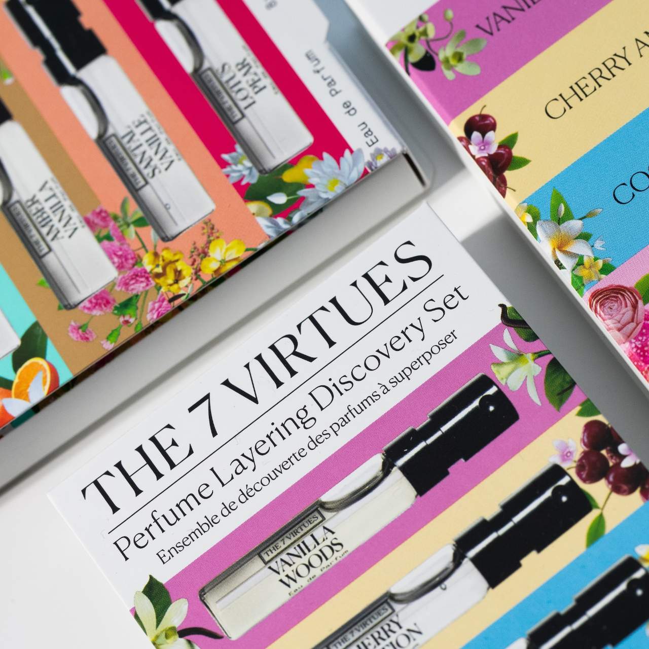*PREORDEN: Perfume Layering Discovery Sampler Set / The 7 Virtues - Set 8 fragancias clean en tamaño de muestra