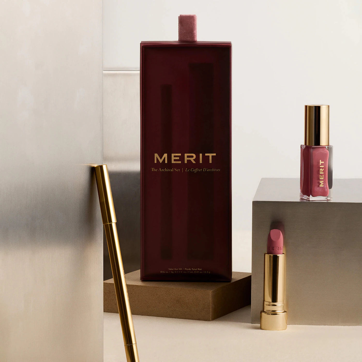 *PROXIMAMENTE: The Archival Lip Essentials Gift Set - Merit / Set 3 pzas labios