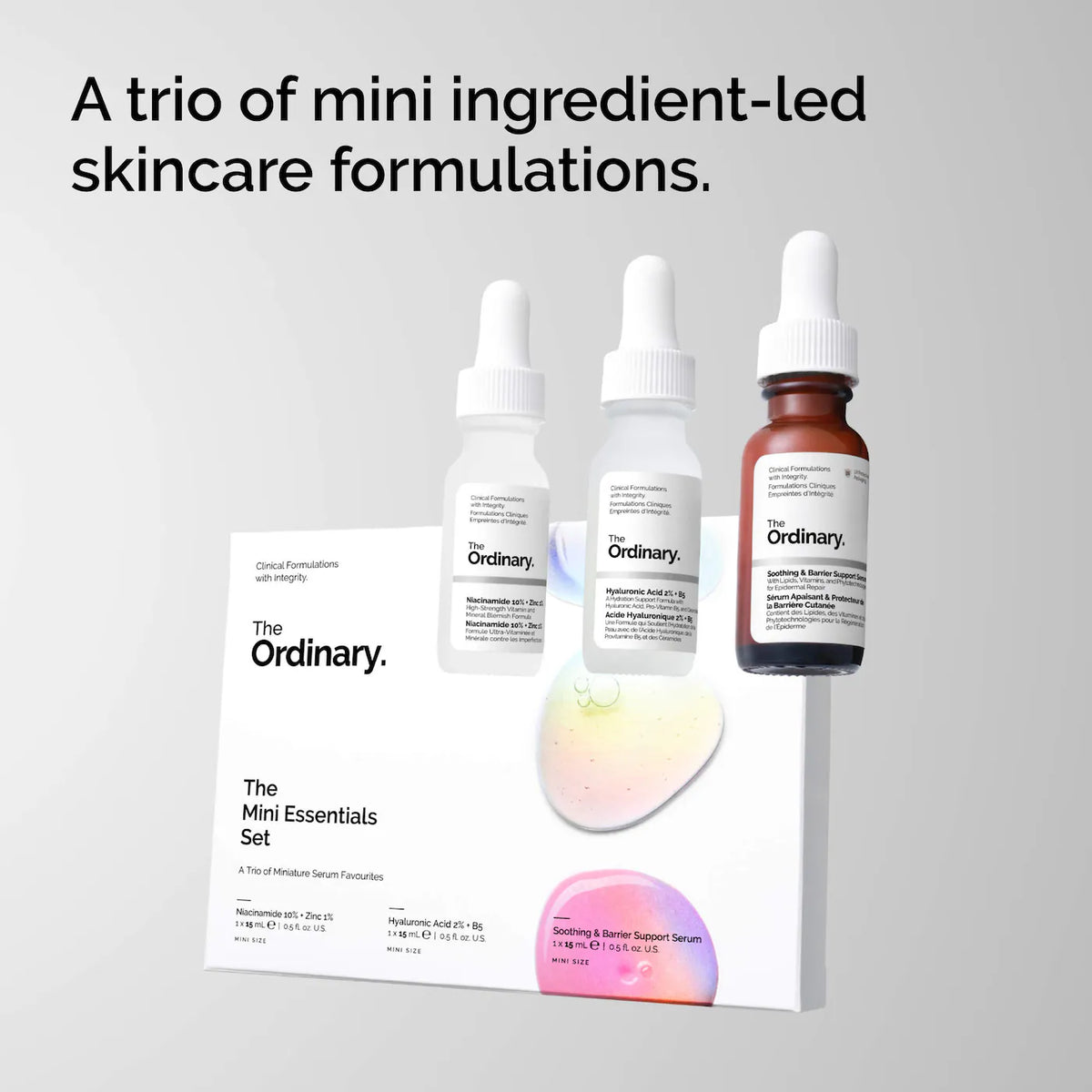 *PREORDEN: The Mini Essentials Set - The Ordinary / Set de mini sérums