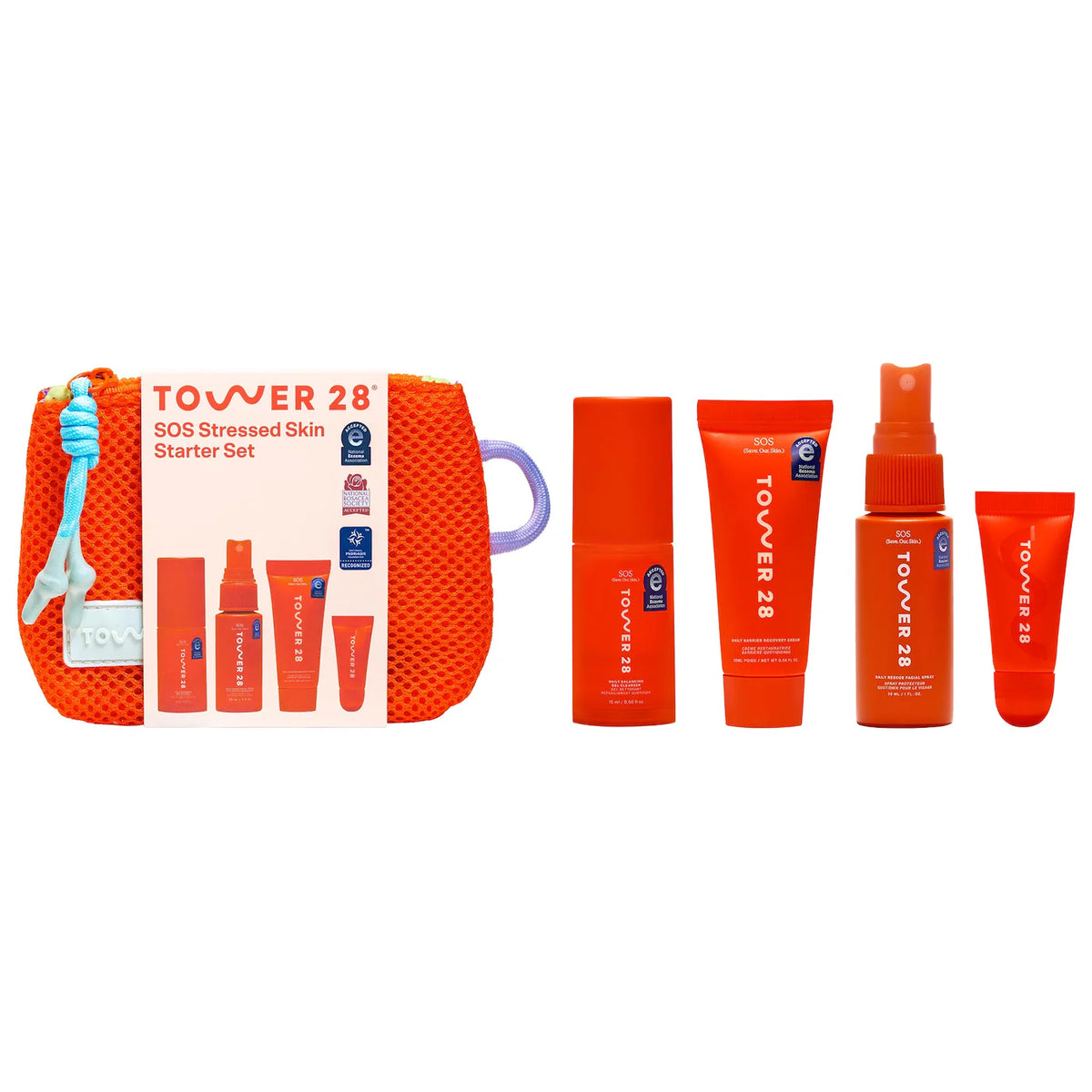 *PREORDEN: SOS Stressed Skin Mini Starter Gift Set- Tower 28 / Set que rescata y calma piel sensible