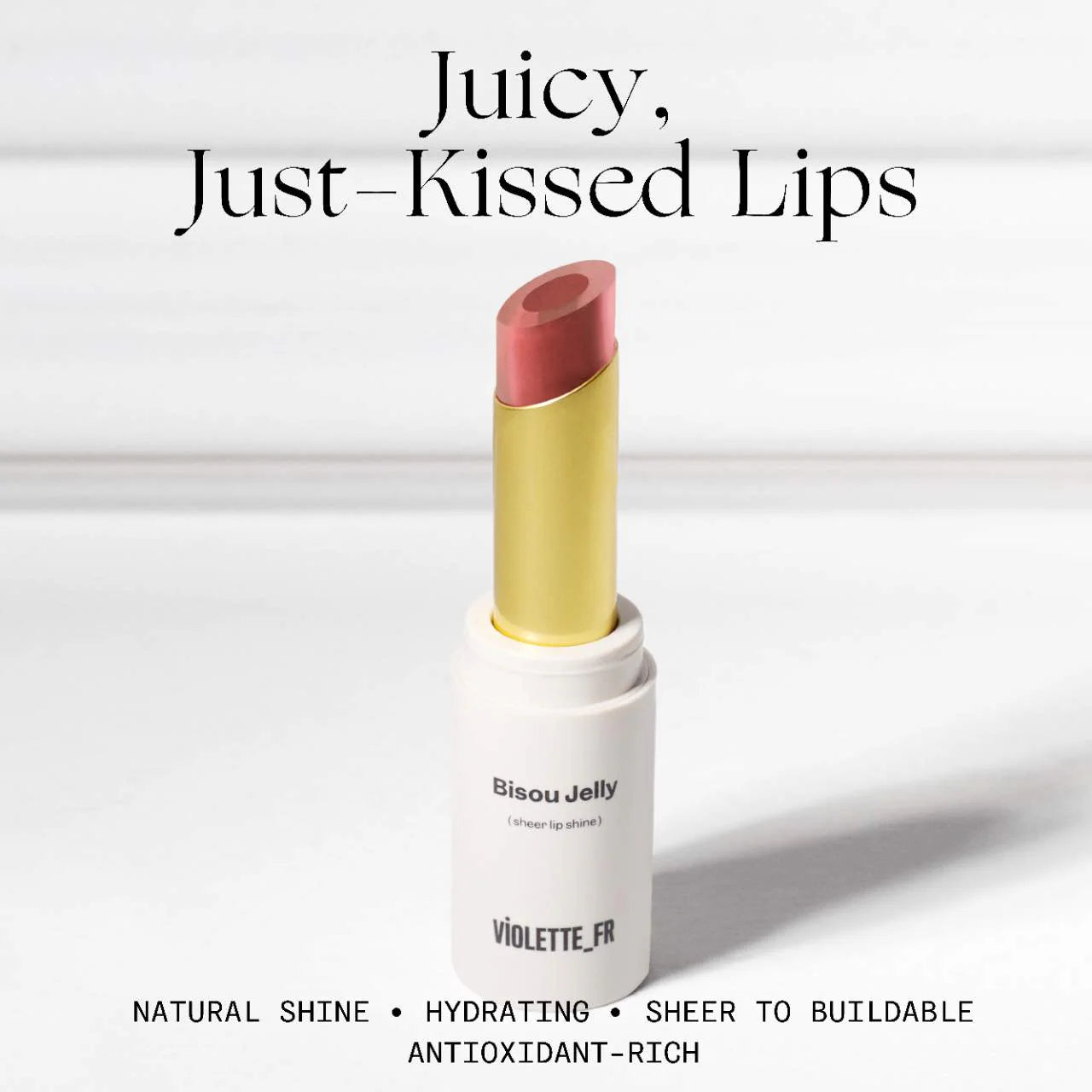 *PREORDEN: BISOU JELLY Sheer Shine Hydrating Lipstick - VIOLETTE_FR / Brillo y bálsamo labial