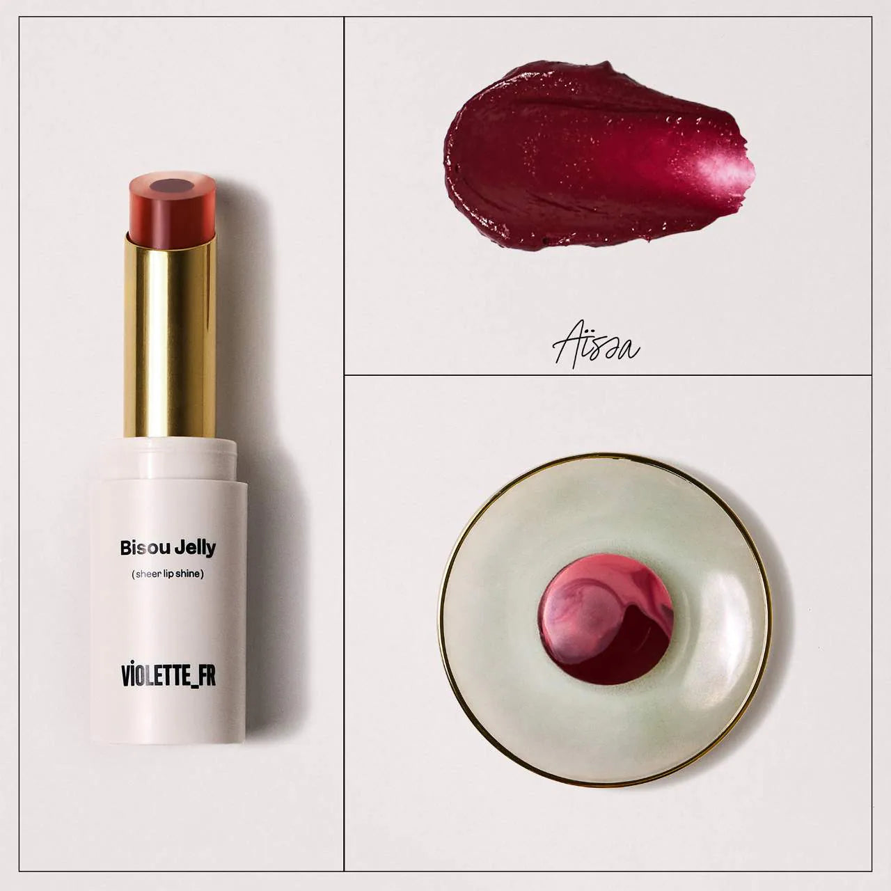 *PREORDEN: BISOU JELLY Sheer Shine Hydrating Lipstick - VIOLETTE_FR / Brillo y bálsamo labial