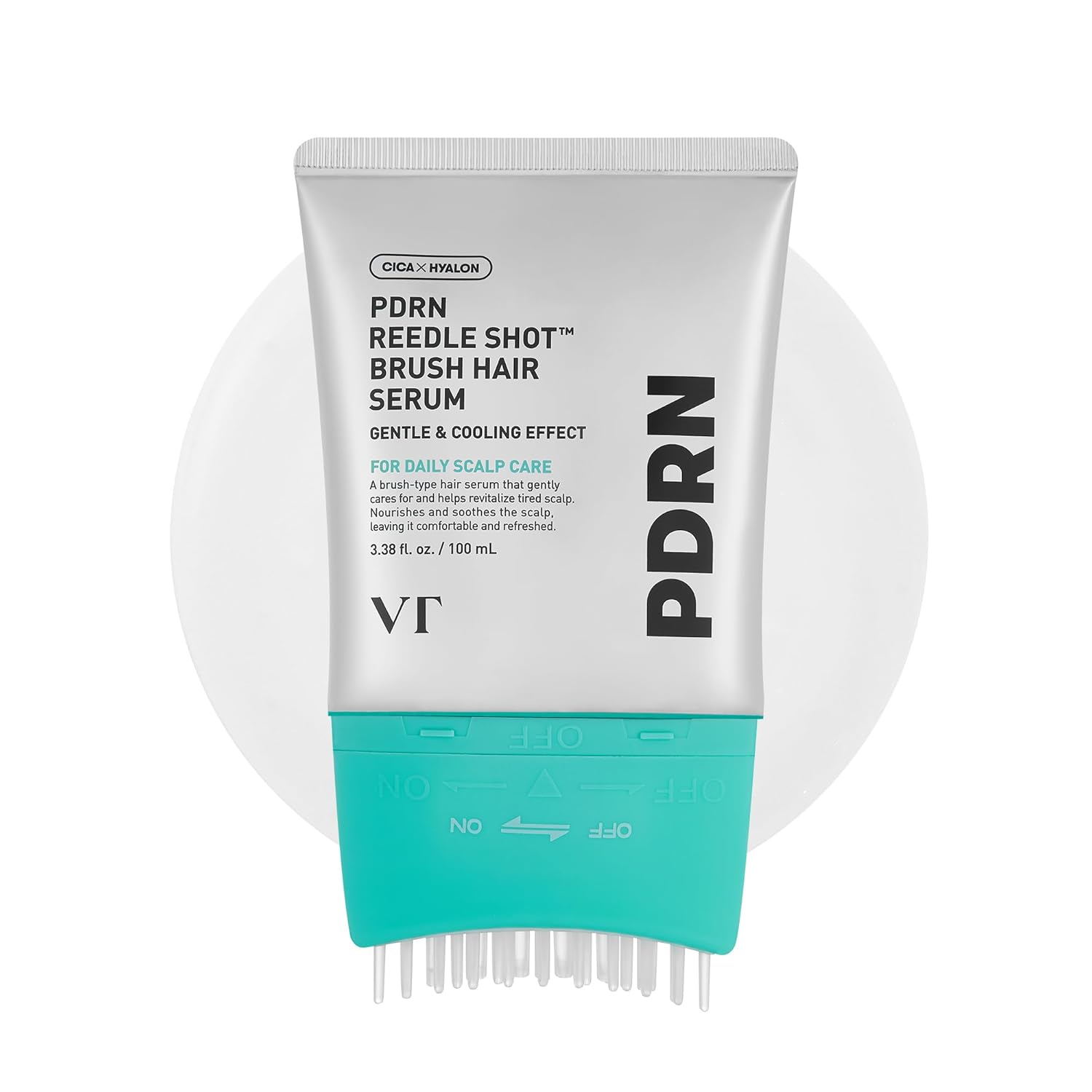 PDRN Reedle Shot Brush Hair Serum, Cooling & Refreshing Scalp Care with Vegan PDRN, Caffeine & Spicule Complex, Lightweight & Non-Greasy Daily Scalp Solution - VT COSMETICS /