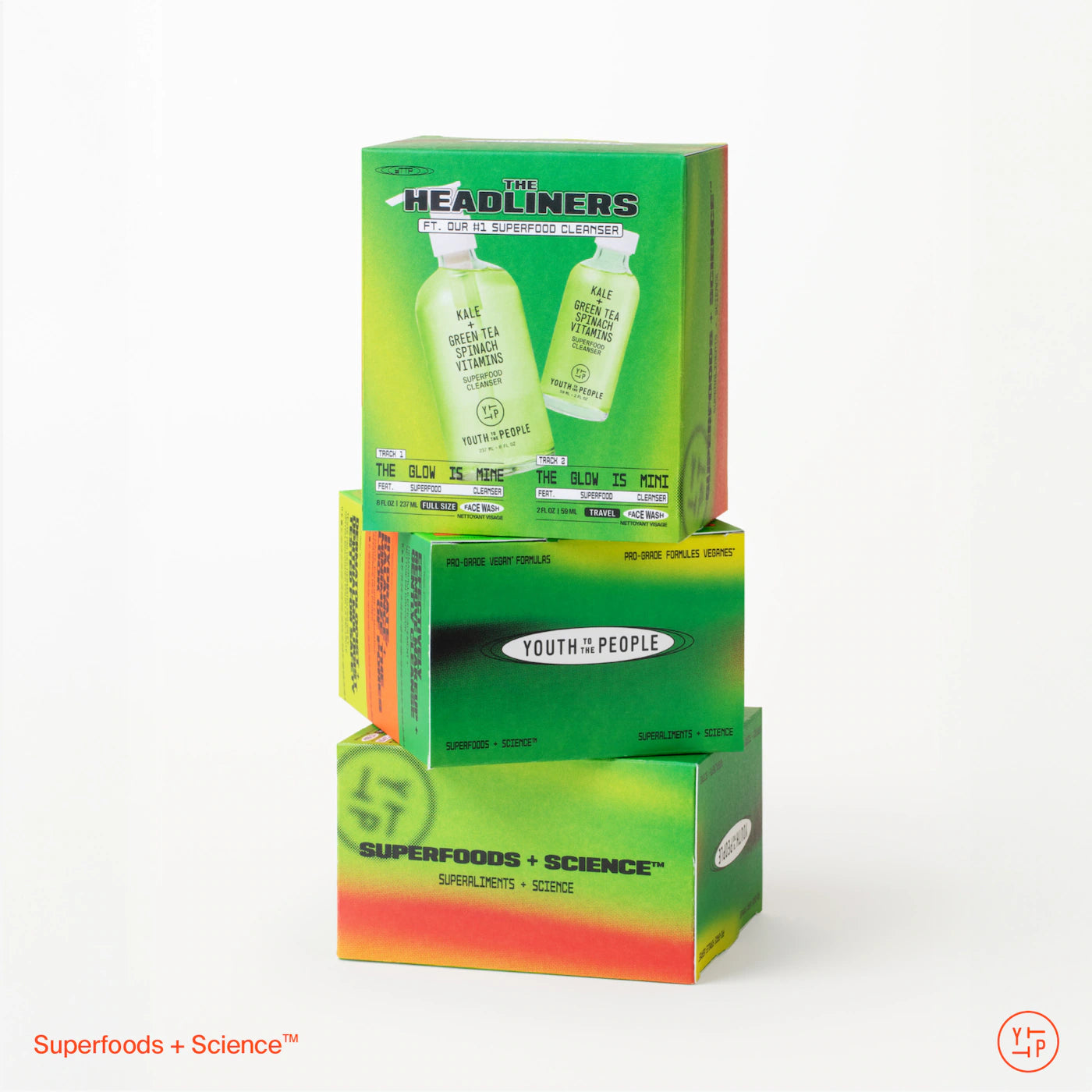 The Headliners Superfood Antioxidant Cleanser Skincare Set - Youth To The People / Limpiador facial set 2 pzas