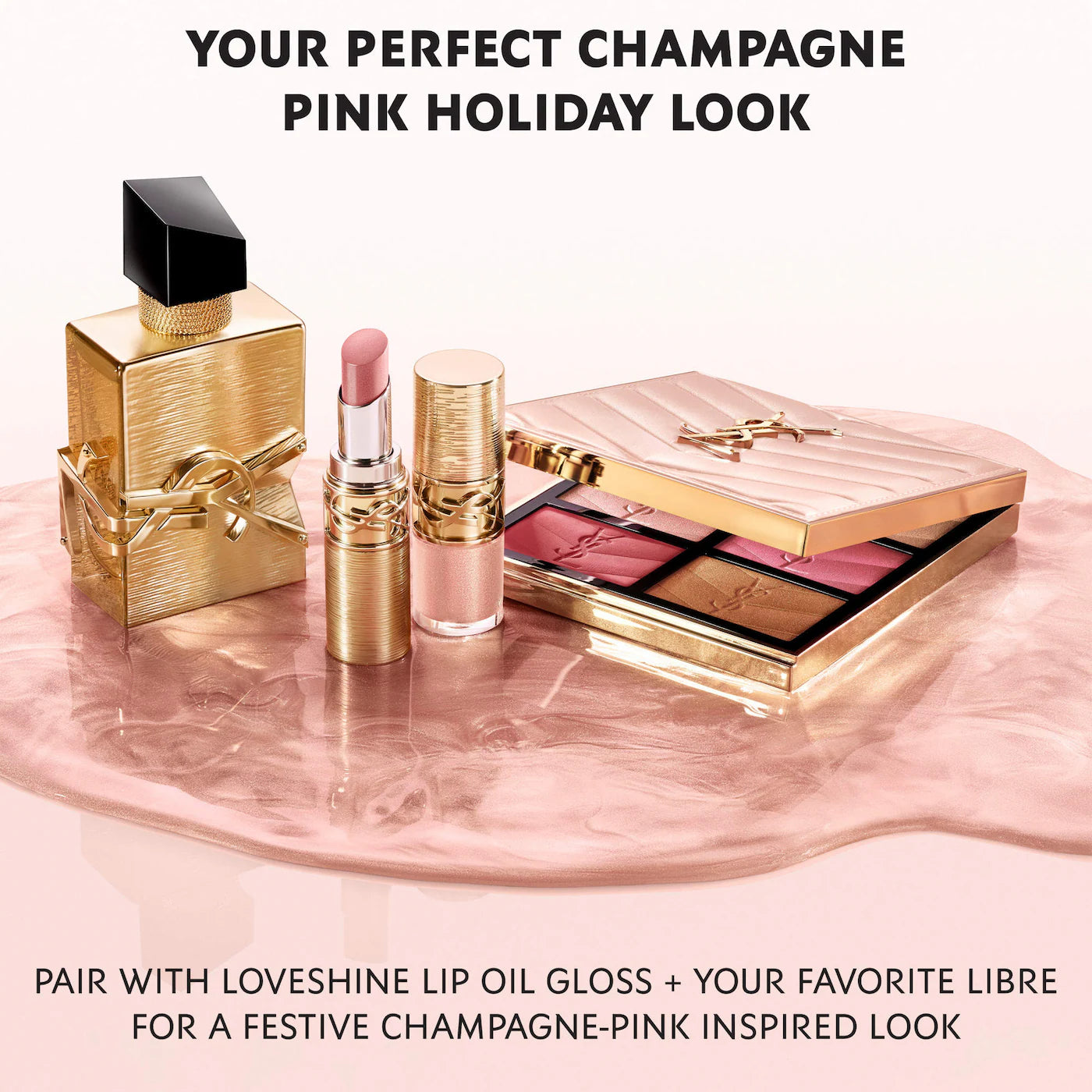 *PREORDEN: YSL Golden Oasis Face Palette - Yves Saint Laurent / Paleta de rubor e iluminador