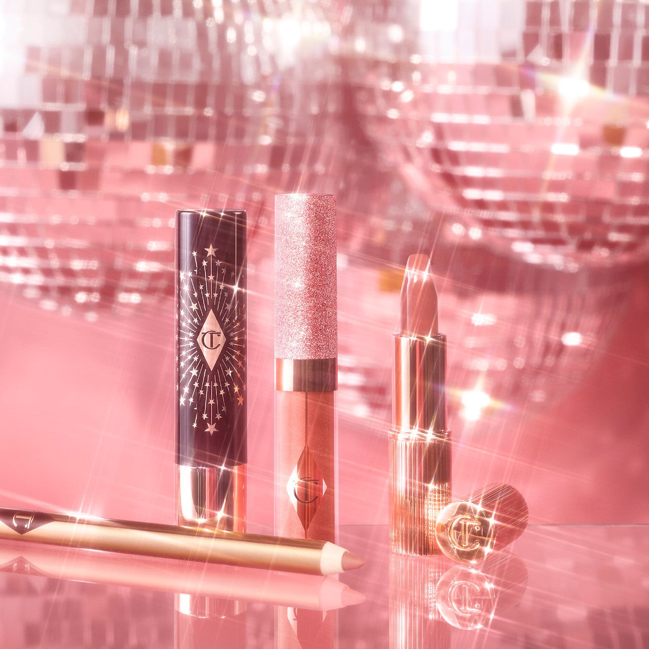 *PREORDEN: Pillow Talk Lip Wardrobe Set - Charlotte Tilbury / Kit de 4 piezas para labios