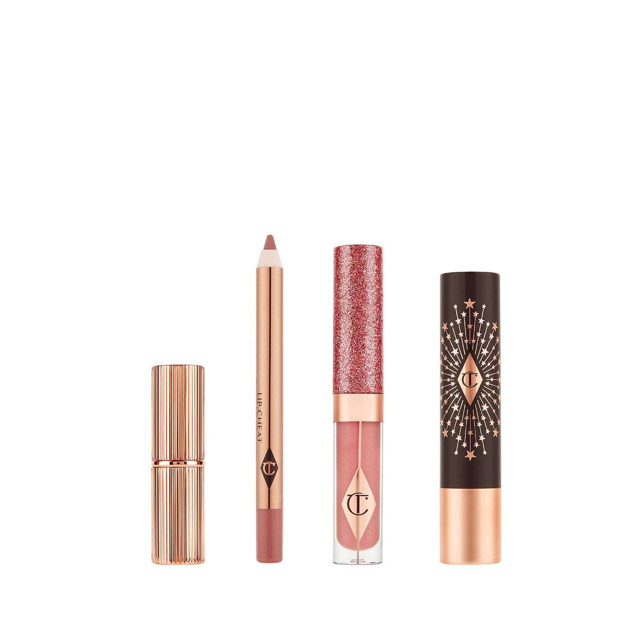 *PREORDEN: Pillow Talk Lip Wardrobe Set - Charlotte Tilbury / Kit de 4 piezas para labios