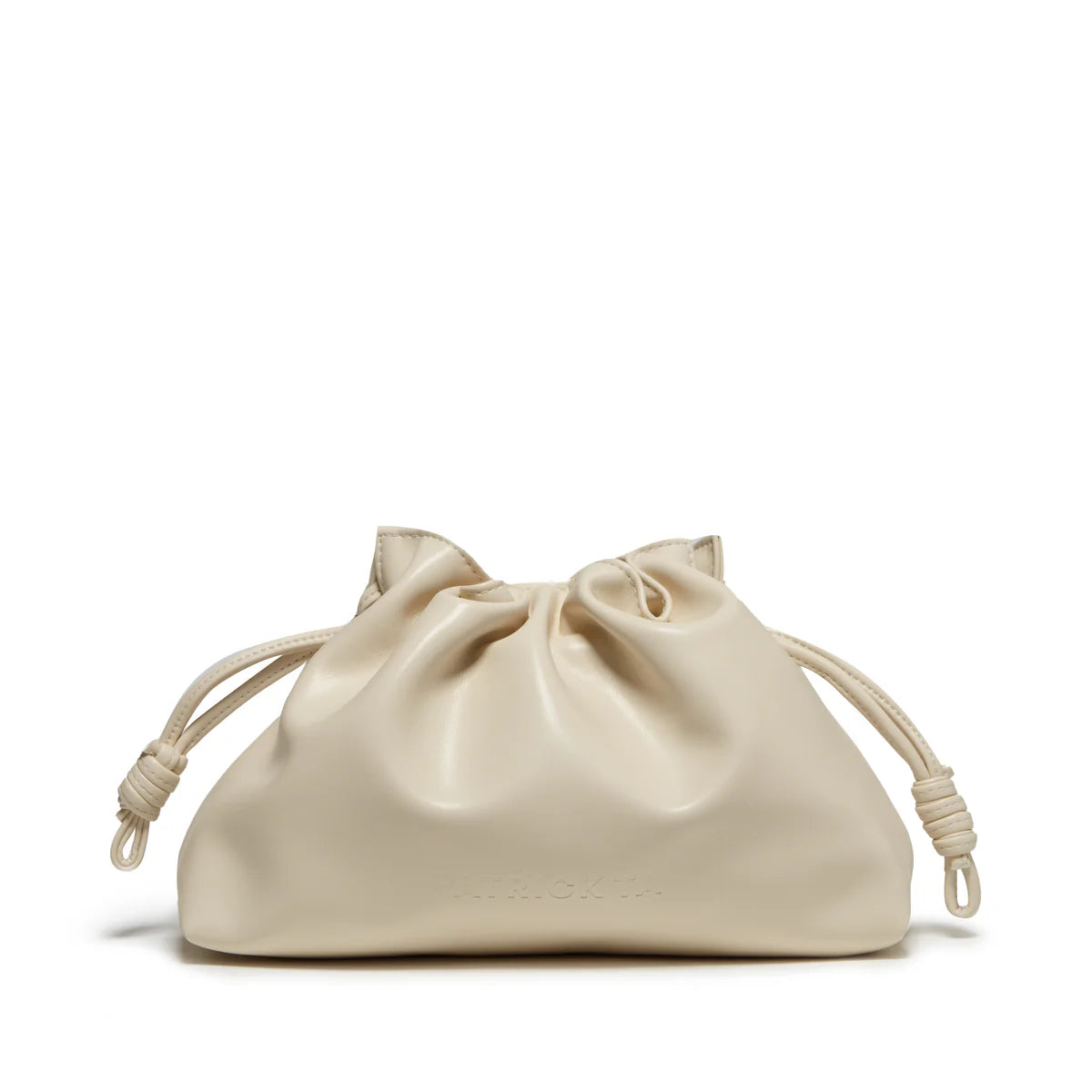 The Elevated Beauty Bag In Cream - PATRICK TA / Bolsa de cuero vegano